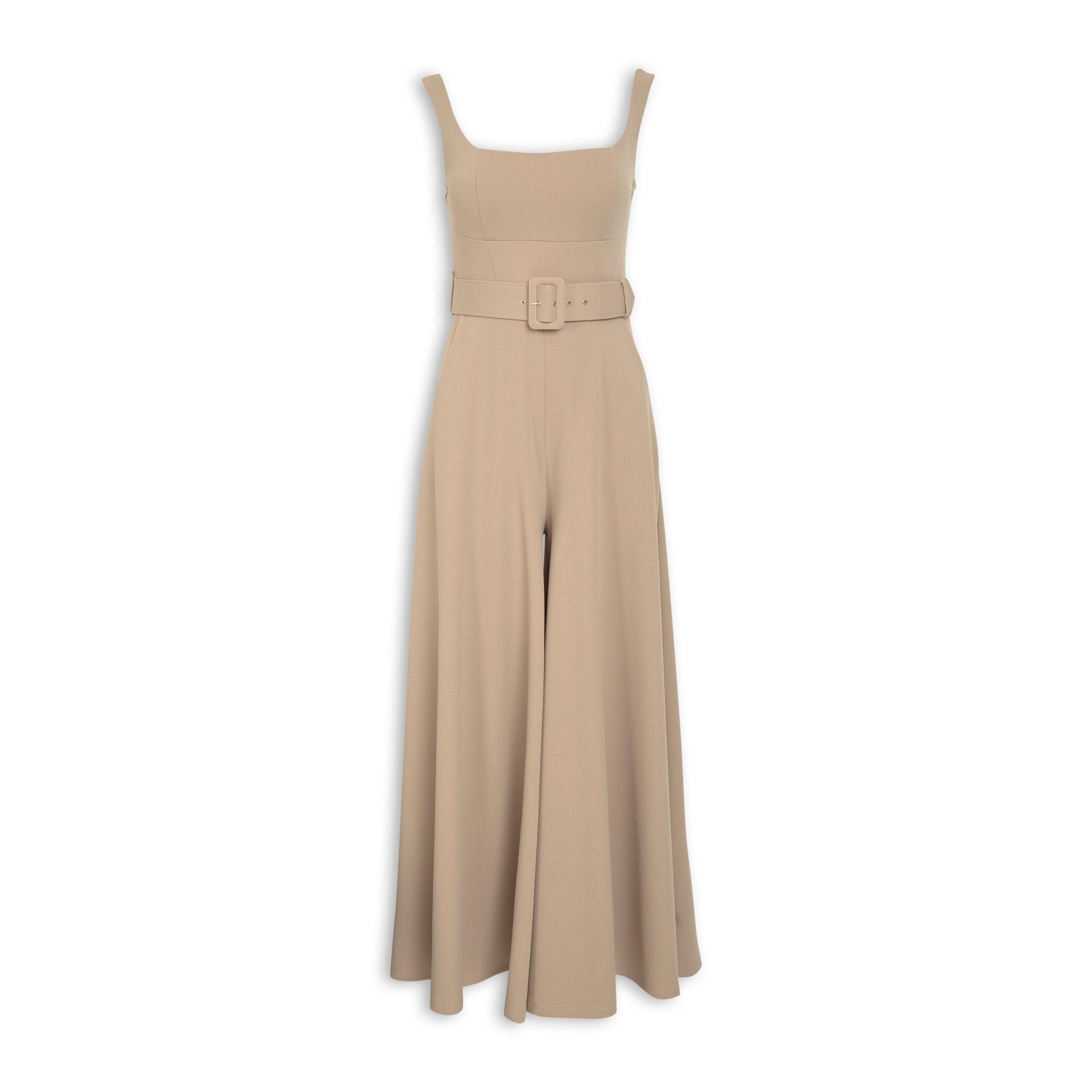 Beige Belted Jumpsuit 3186624 X O Ladies