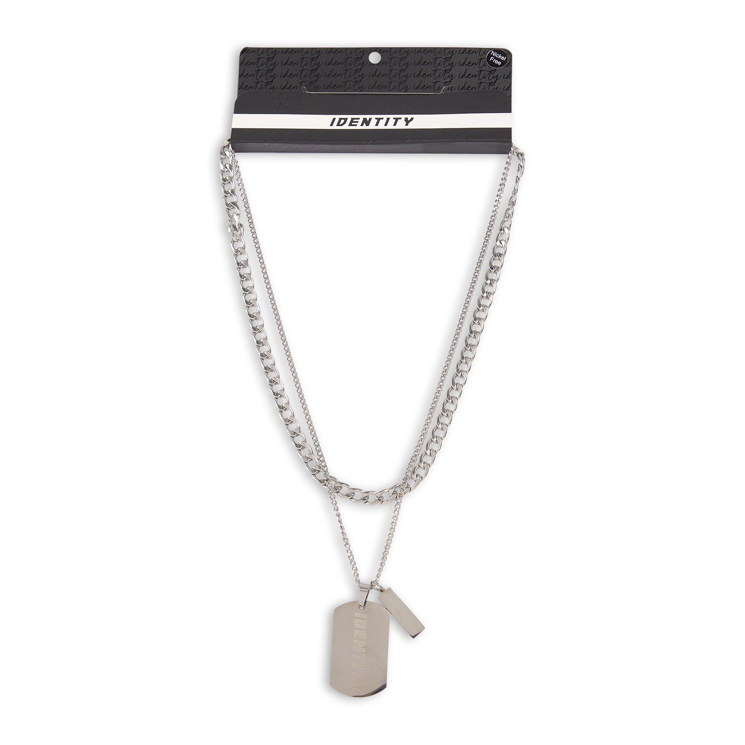Silver Multi Chain with a Pendant (3186890) | Identity