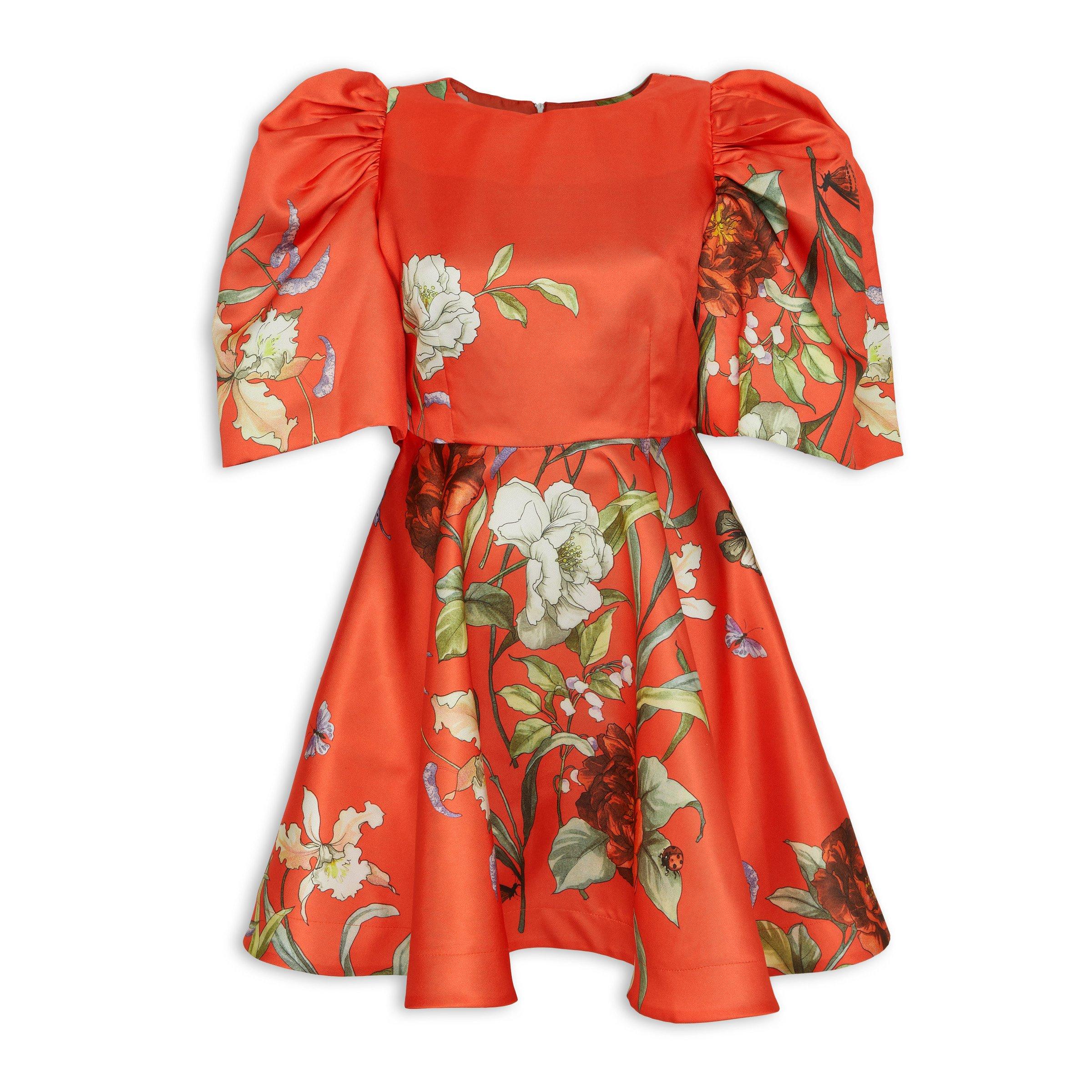 Red Floral Mini Dress 3186979 X O Ladies