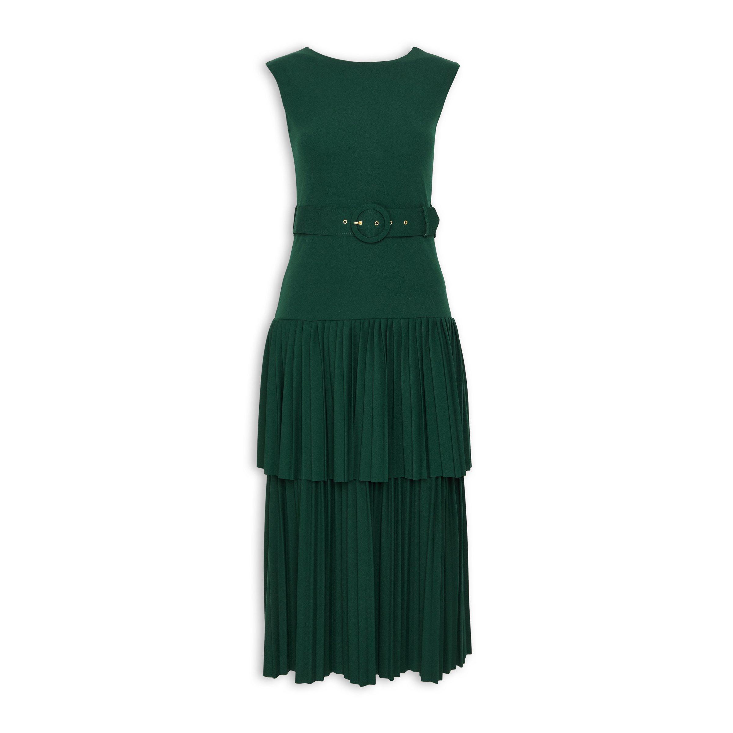 slim fit dress slacks Gem Belt Detailed Tulle Wrap Khaki Green Evening Dress – Modora UK main image 1