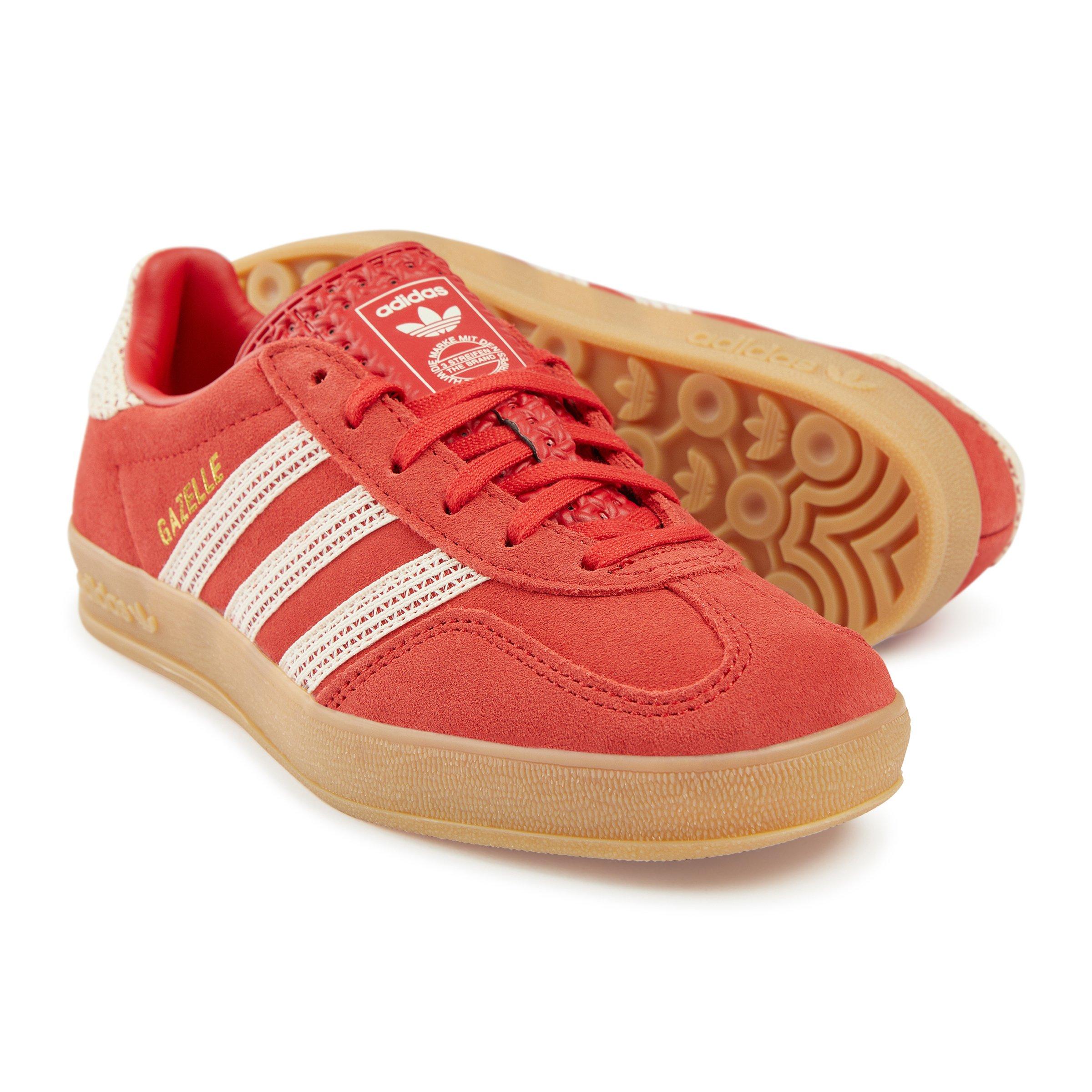 adidas gazelle silver green womens adidas Gazelle Leather Spikeless Golf Shoes - Men's - Cloud White / Dark Blue / Red