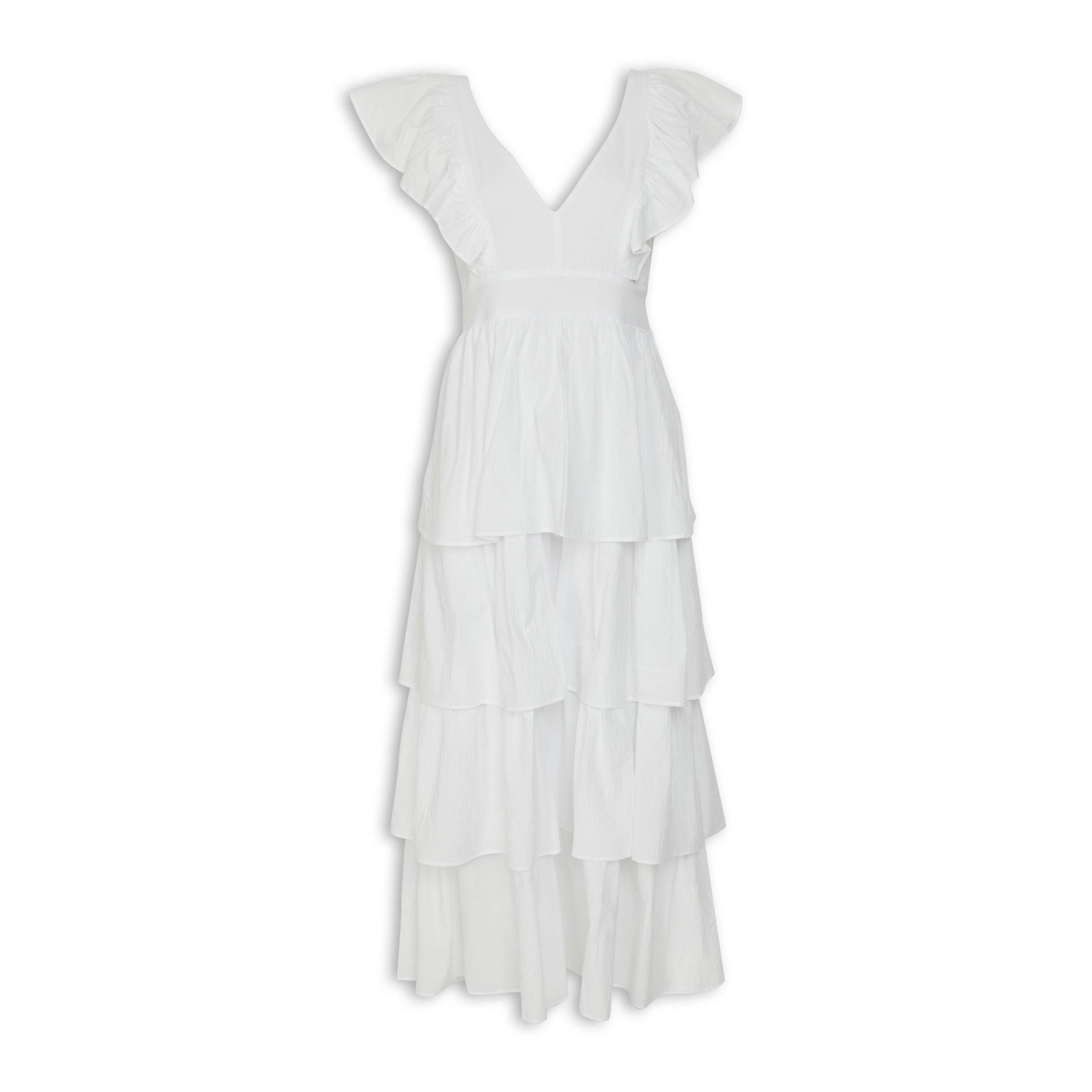 Basic white maxi dress sale