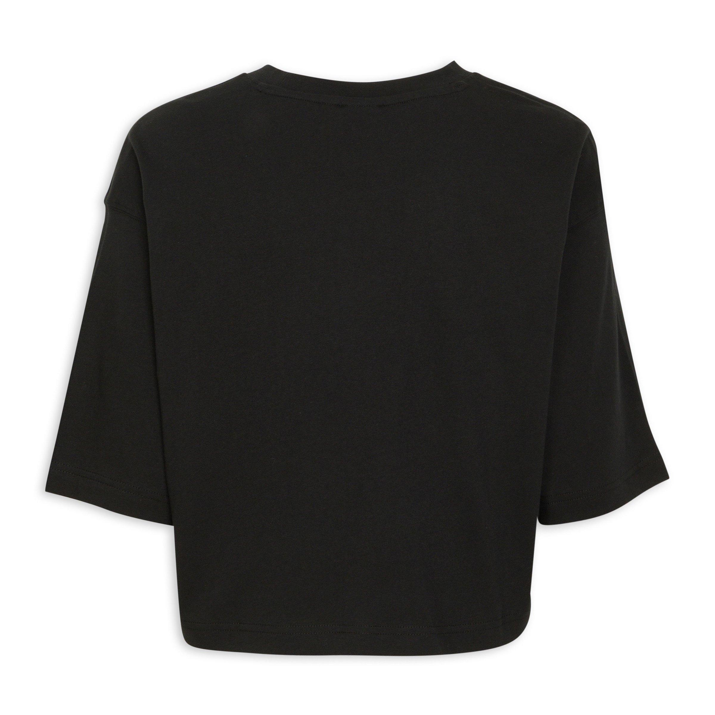 Black Essentials Crop Tee (3187501) | Adidas