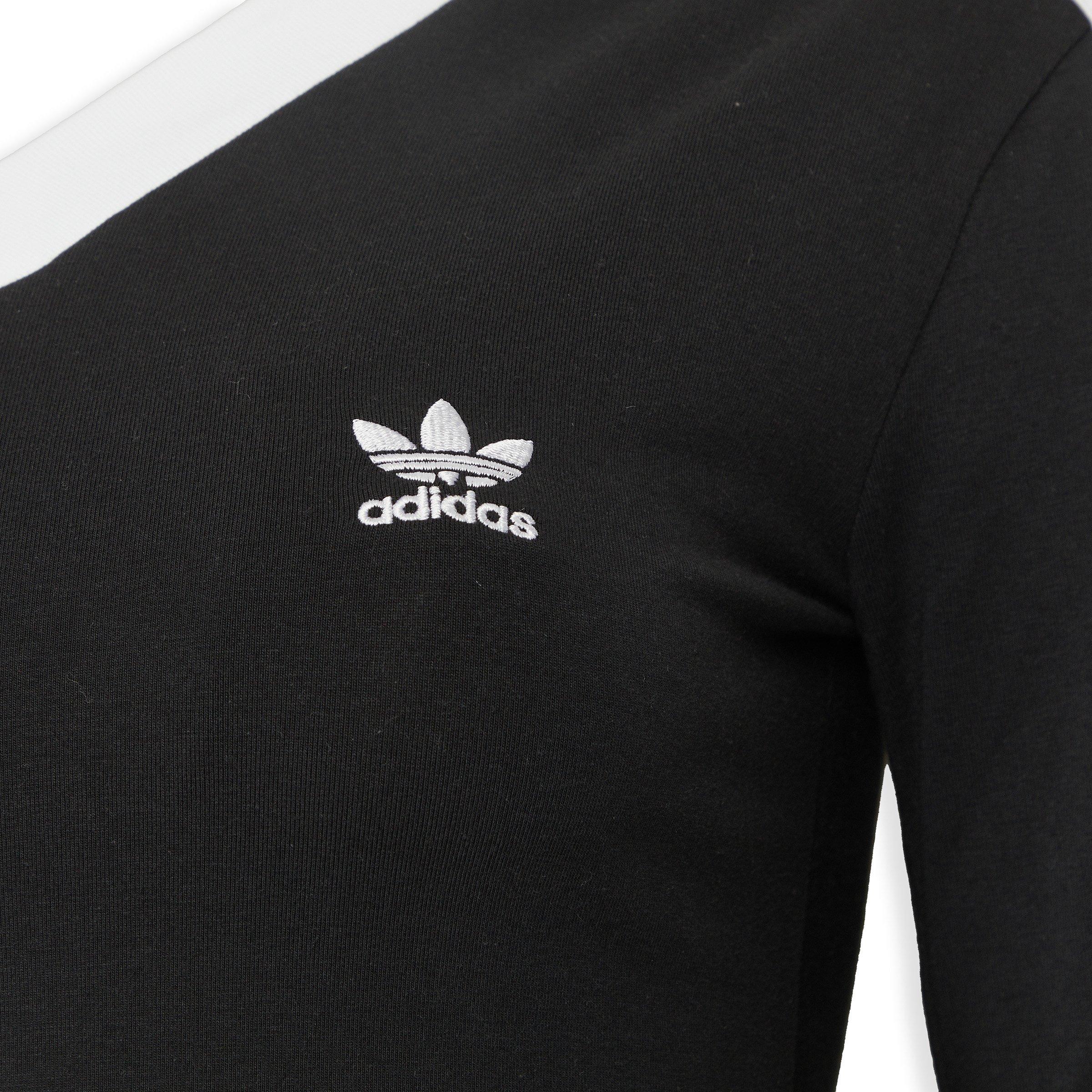 Black V-Neck Long Sleeve Tee (3187515) | Adidas