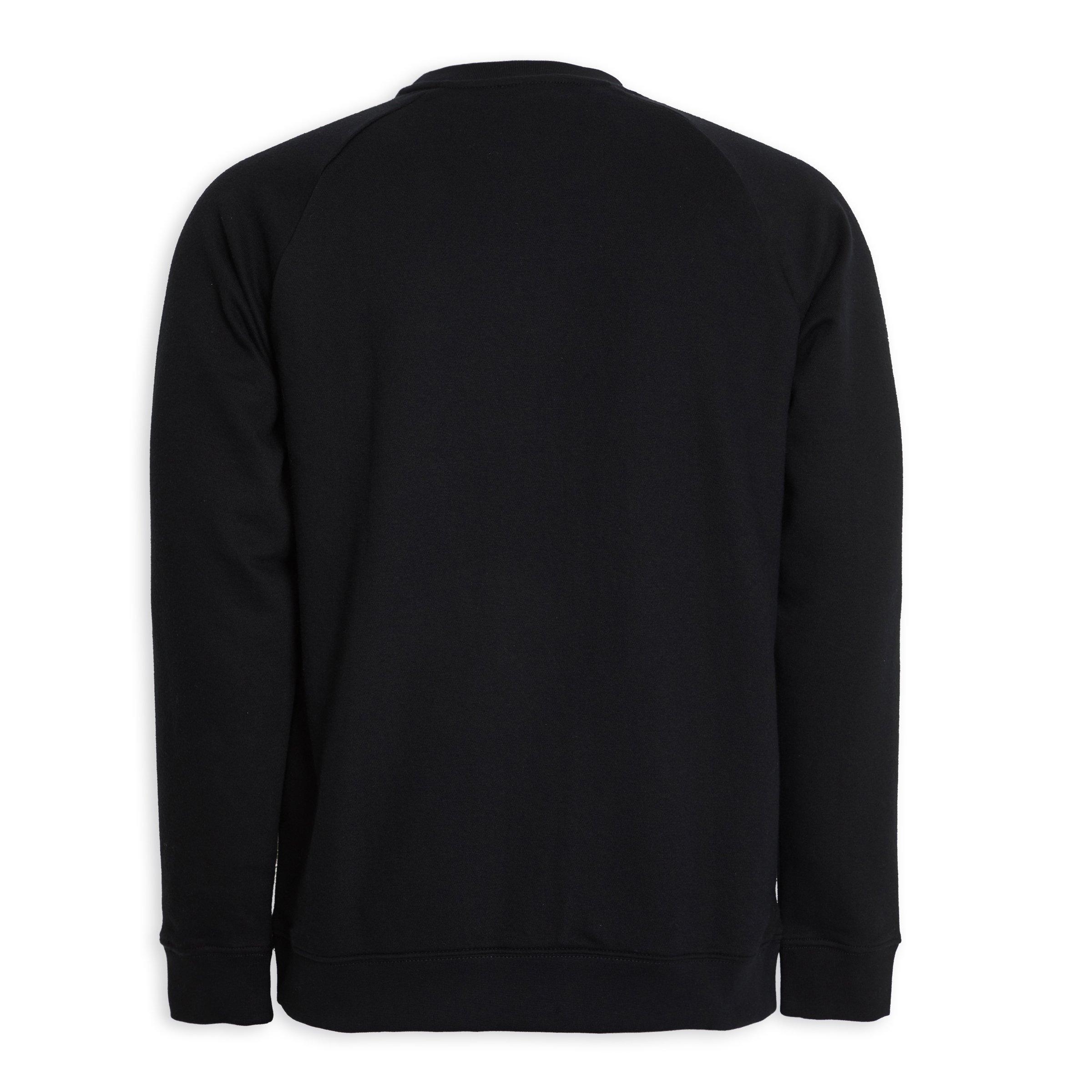 Black Essentials Crew Fleece Sweatshirt (3187559) | Adidas