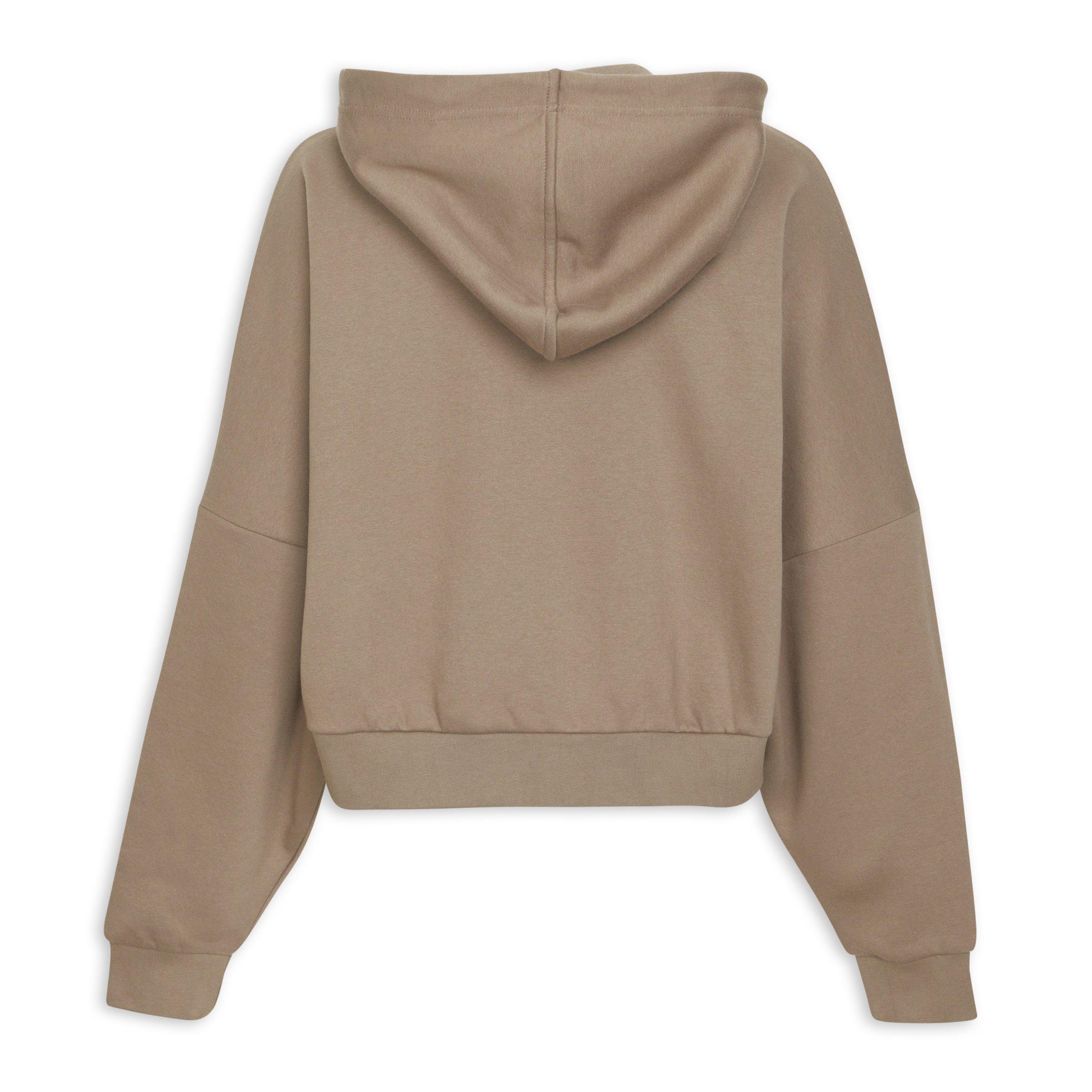 Brown Essentials Short Full-Zip French Terry Hoodie (3187584) | Adidas