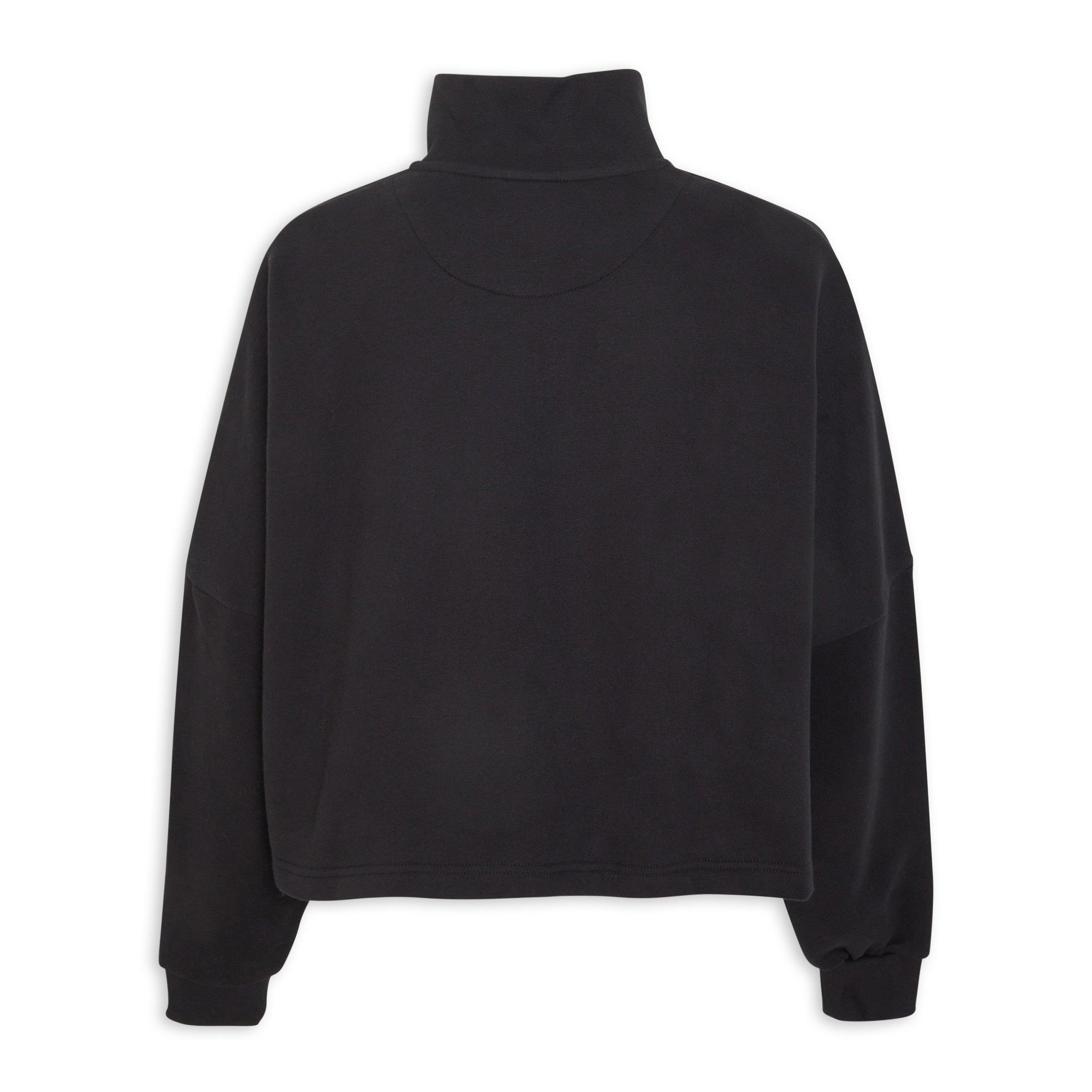 Black Essentials 1/2 Zip Fleece Sweatshirt (3187630) | Adidas