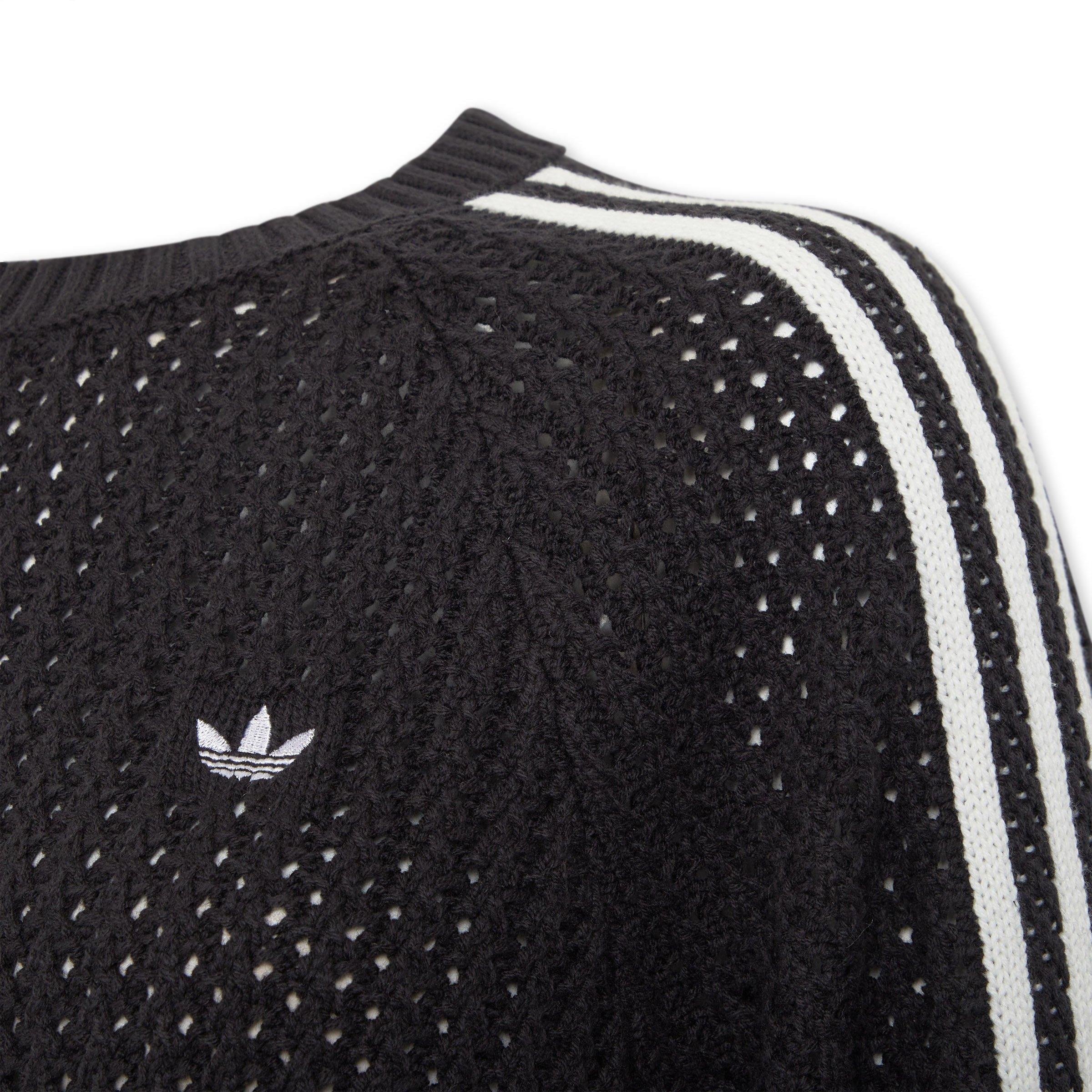 Black Adicolor Knitted Crew Sweatshirt (3187634) | Adidas