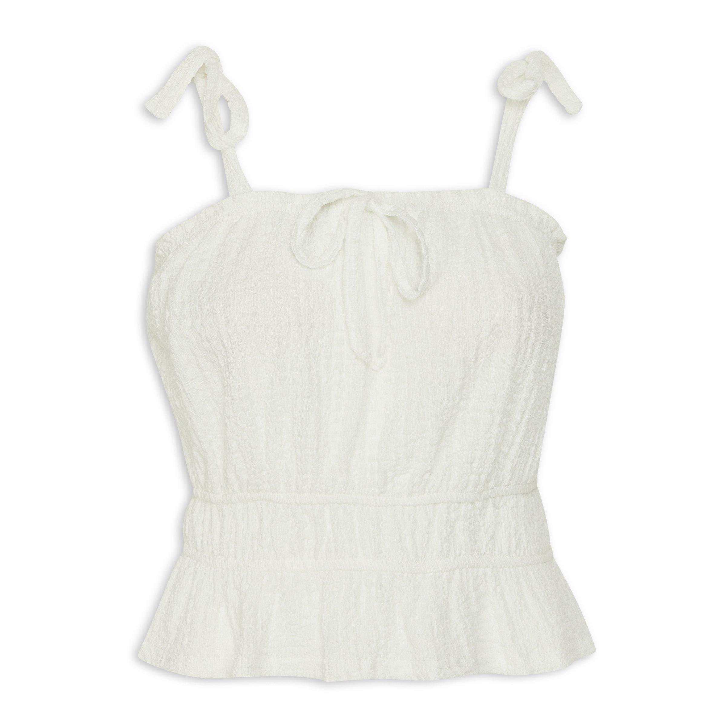 White Textured Camisole Top (3187719) | Identity