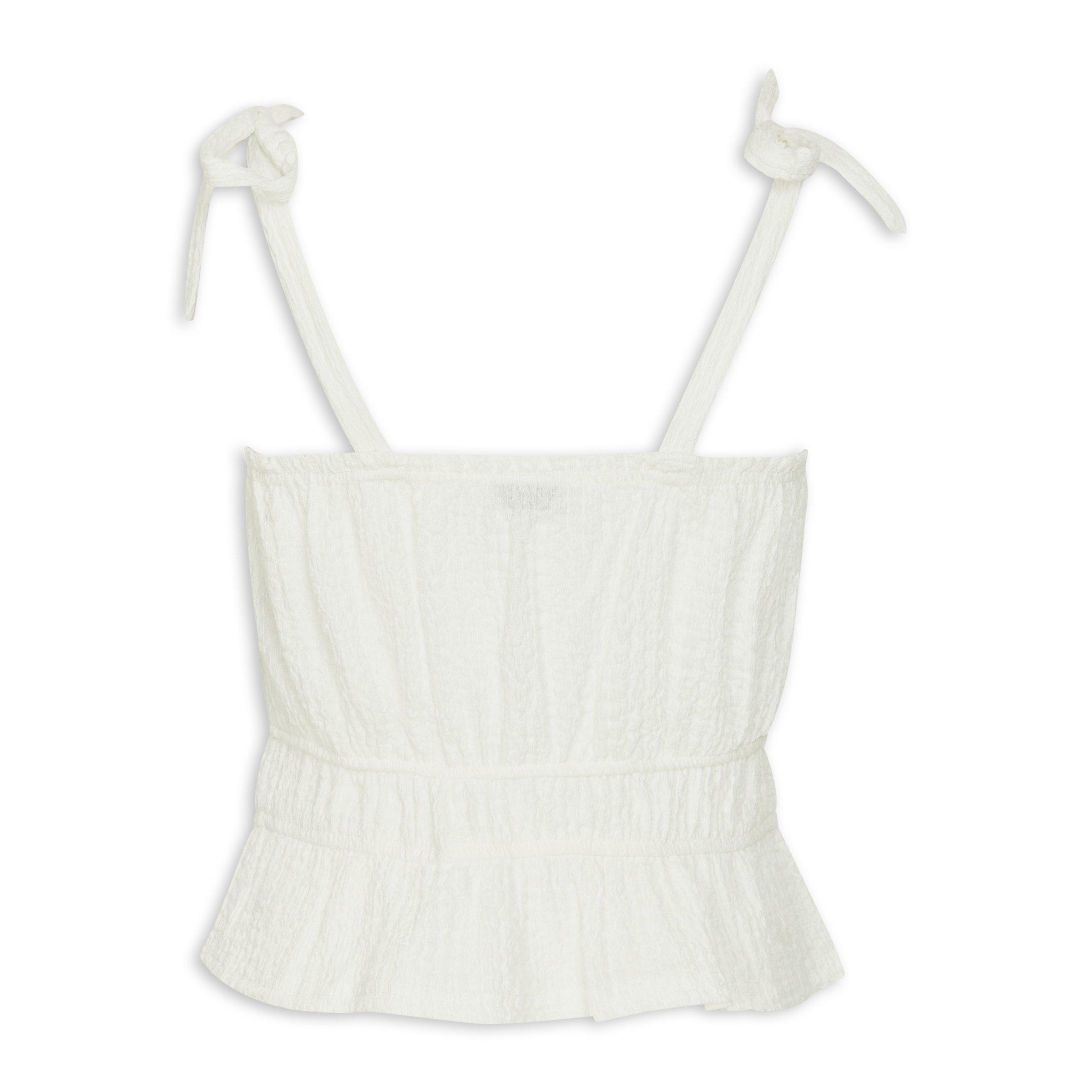 White Textured Camisole Top (3187719) | Identity