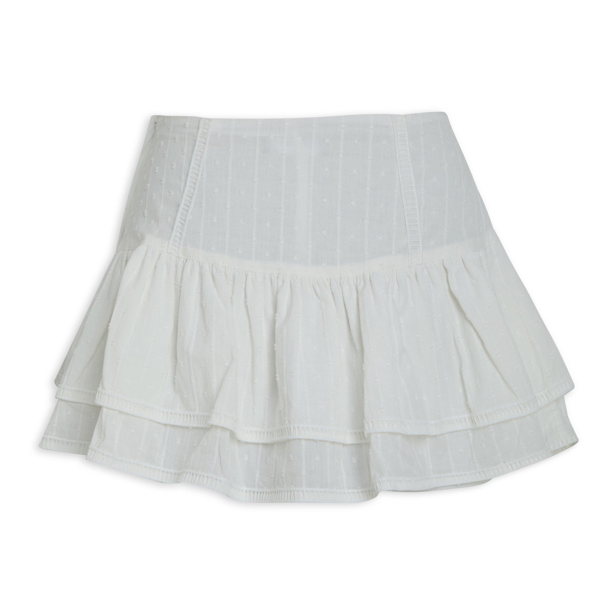 White Tiered Skirt (3188045) | Identity