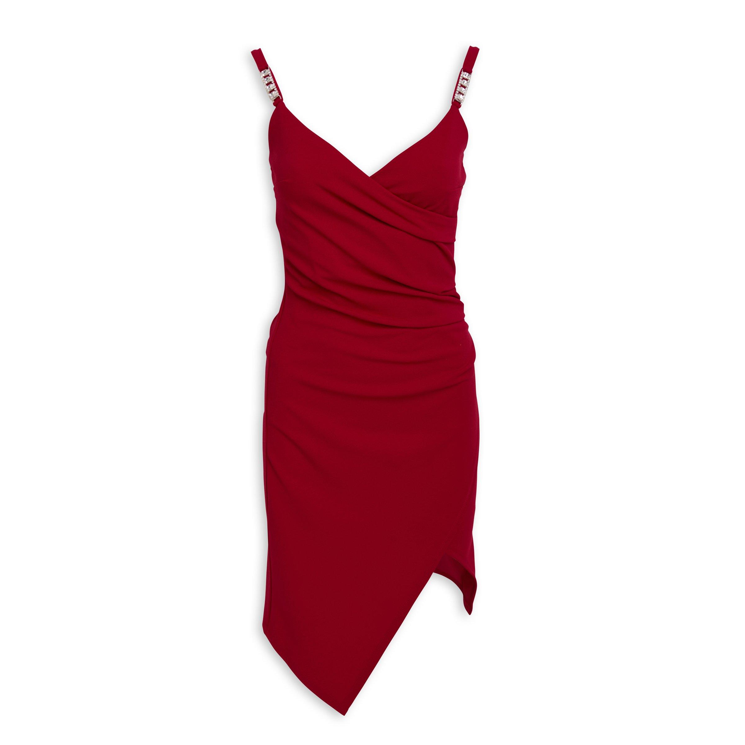 Red bodycon cocktail dress top