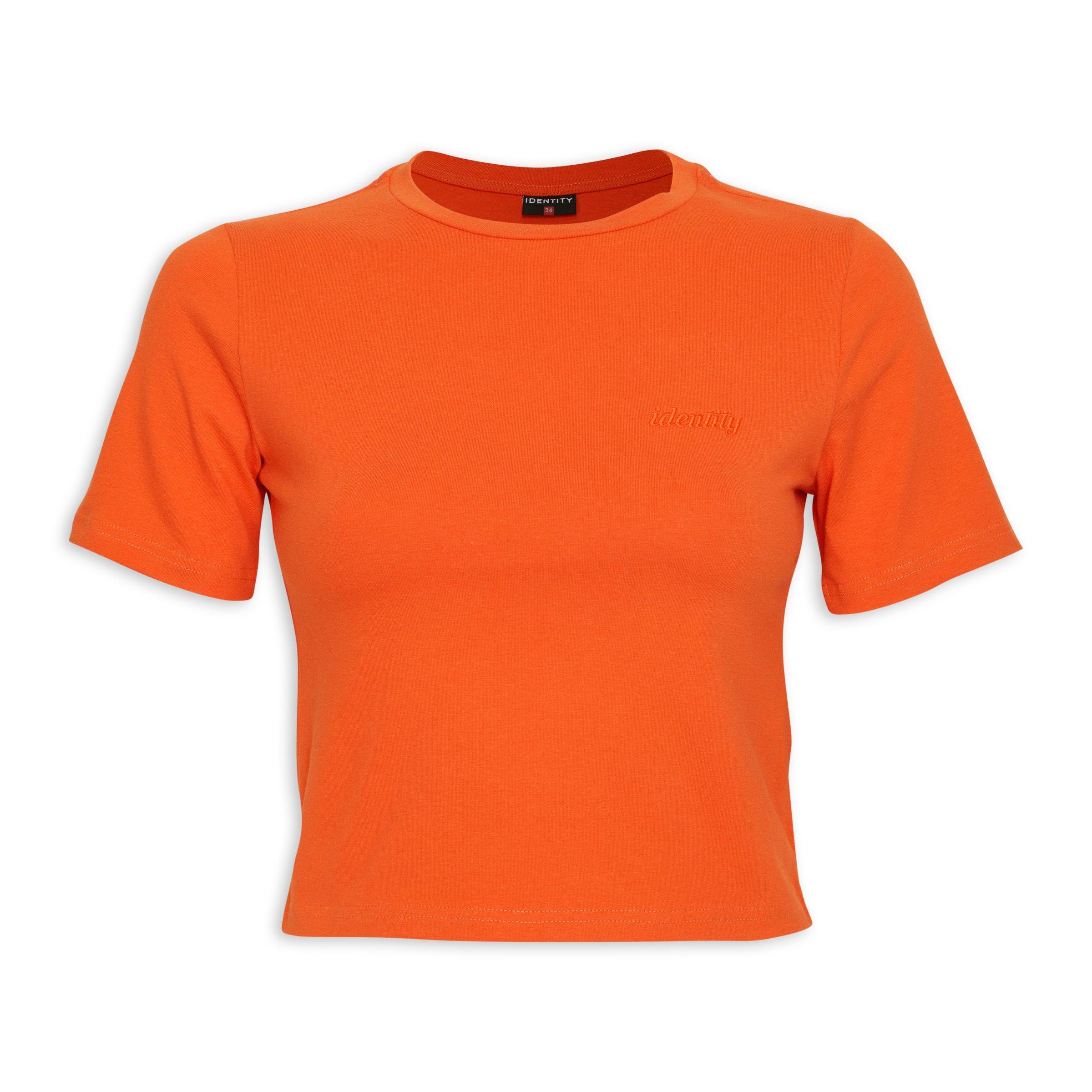 Orange Cropped T-shirt (3188306) | Identity