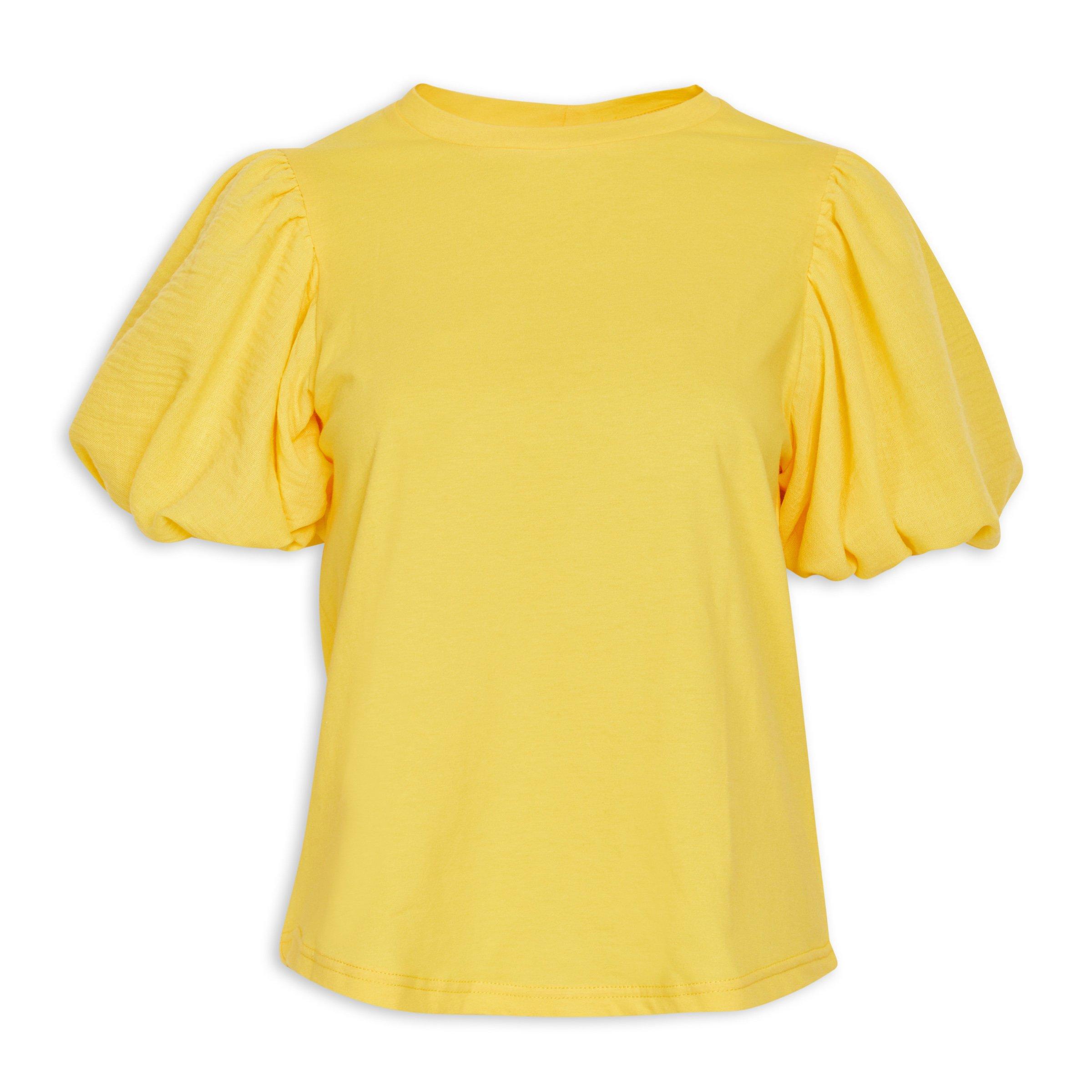 Yellow T-shirt with Bubble Sleeves (3188405) | Identity
