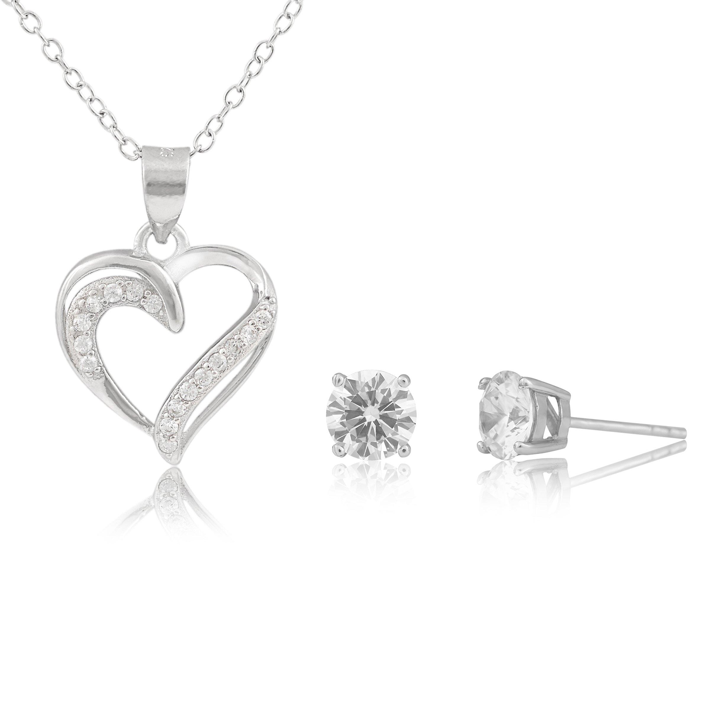 Sterling Silver Open Flow Heart Set (3188428) | Sterling Silver