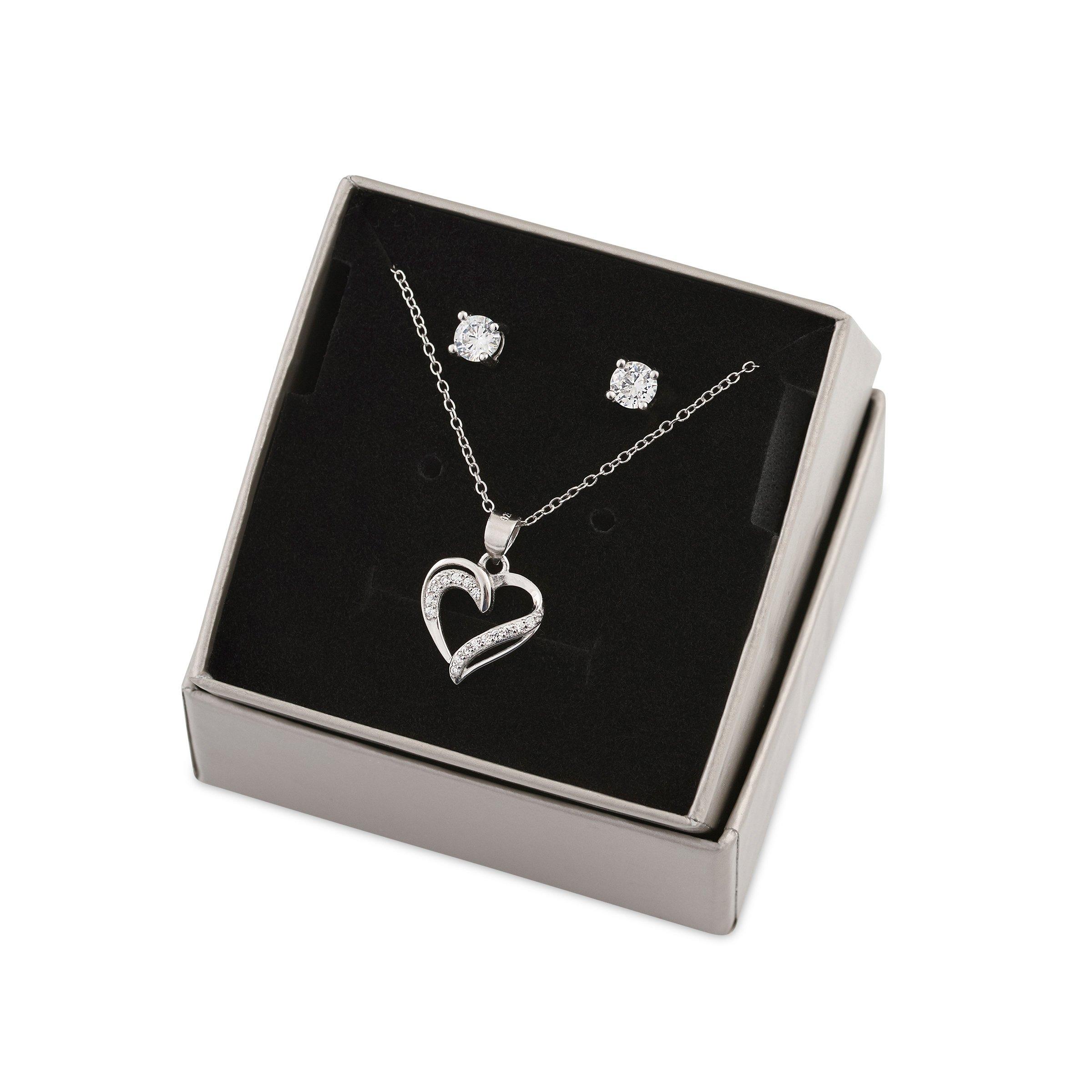 Sterling Silver Open Flow Heart Set (3188428) | Sterling Silver