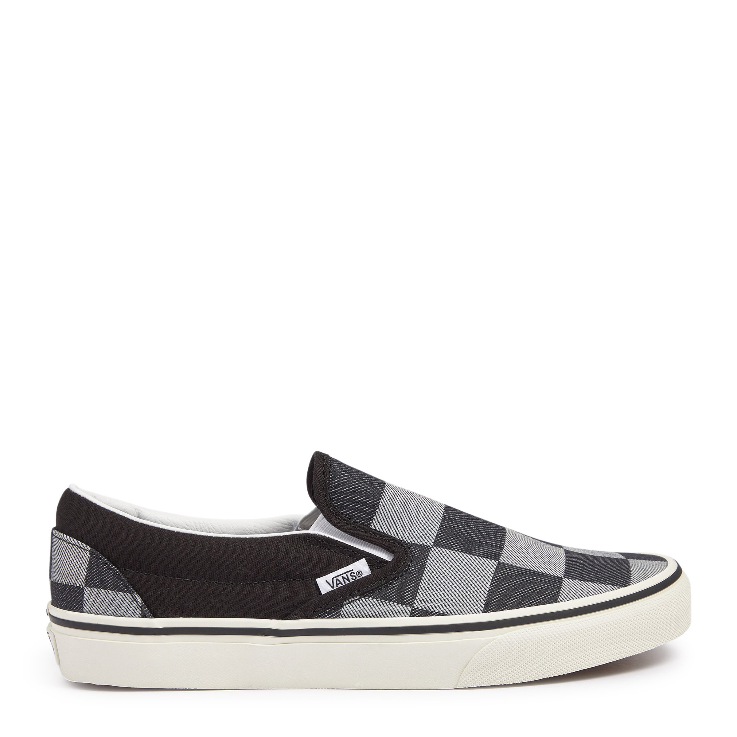 Checkered Slip Vans Slip On Black Grey Men's Shoes Vans Classic
