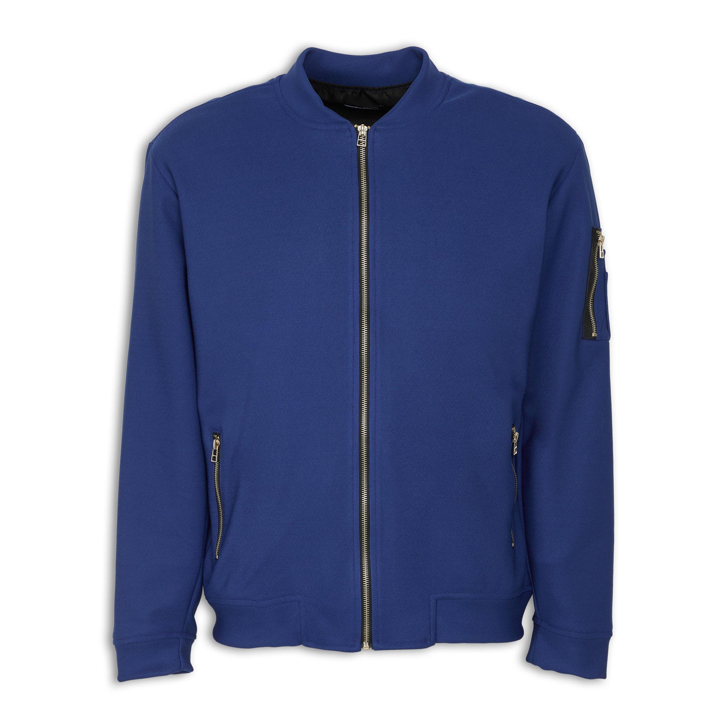 Cobalt blue bomber jacket store