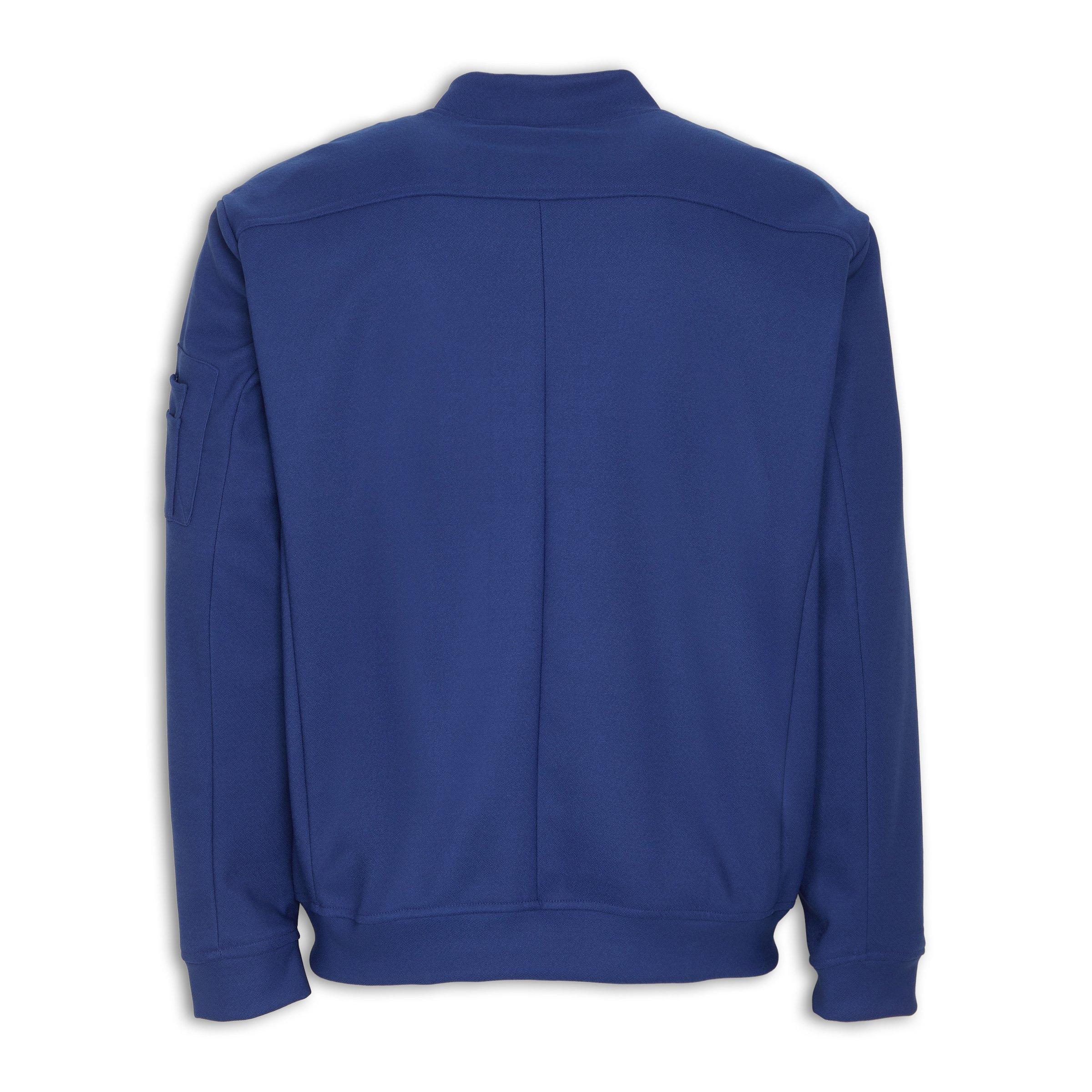 Cobalt blue bomber jacket best sale