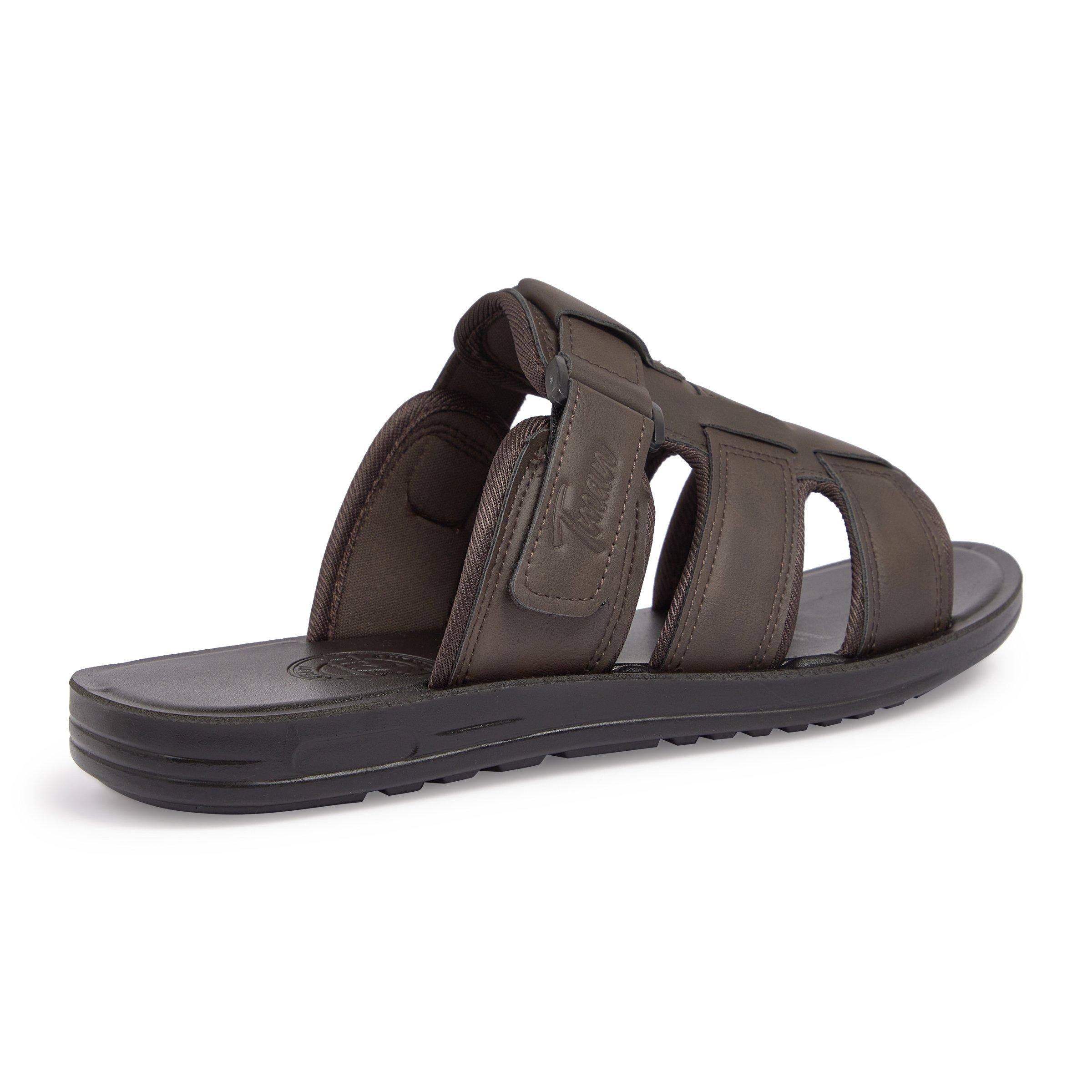 38-kt 3stand 【sand】 Tsonga Maroua 3 Strap Leather Push In Sandal - Sabia