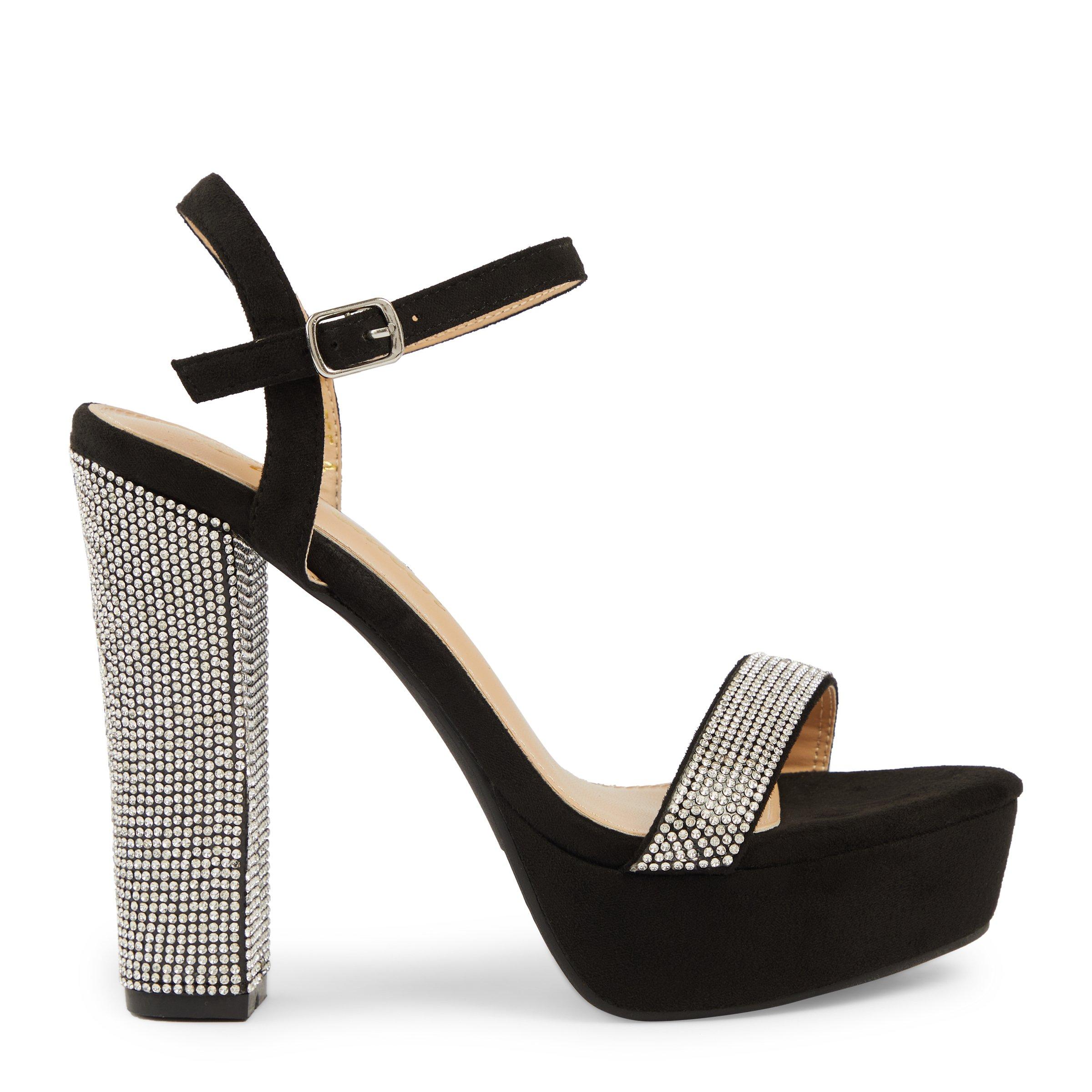 Diamante block heels online