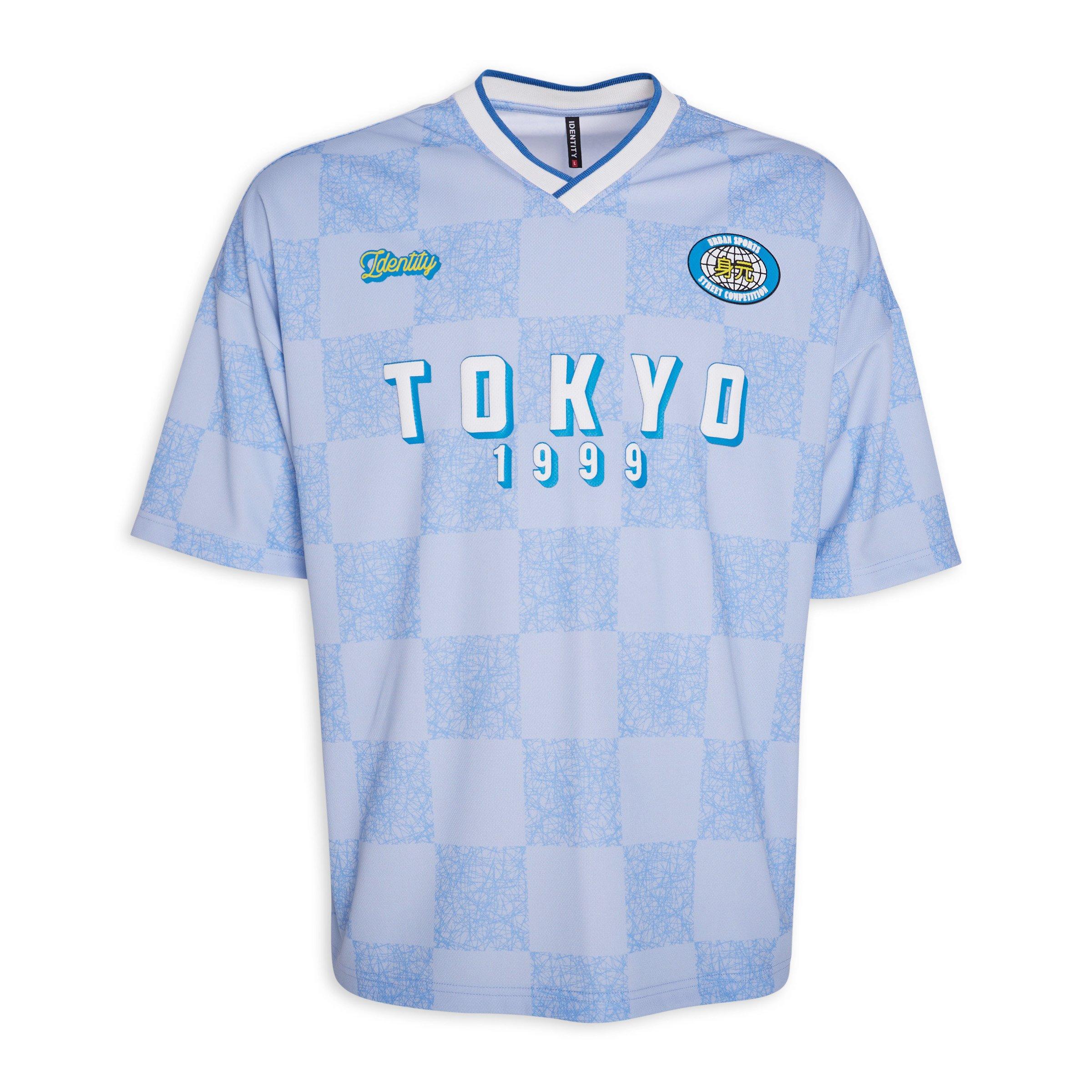 Blue Check Oversized T-shirt (3190091) | Identity