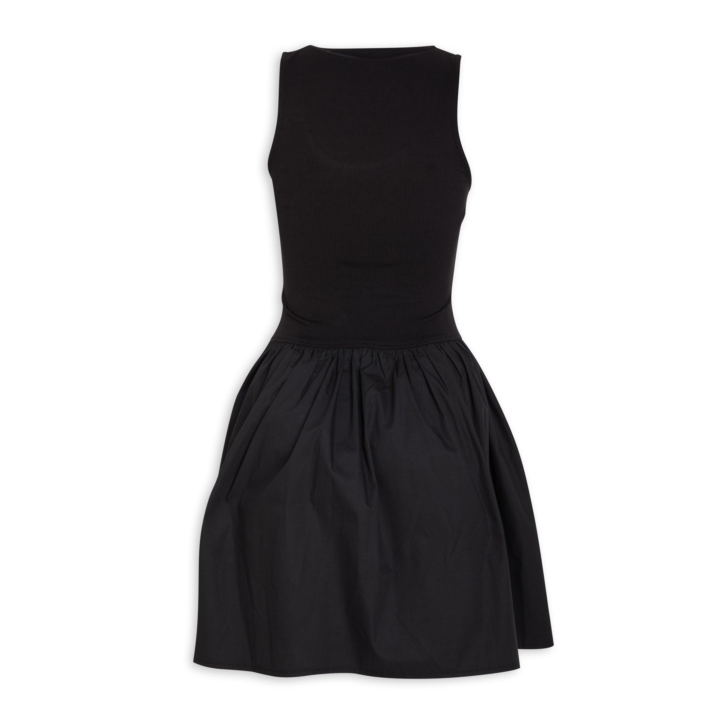 Black Combo Mini Frill Dress (3190667) | Identity X Sync