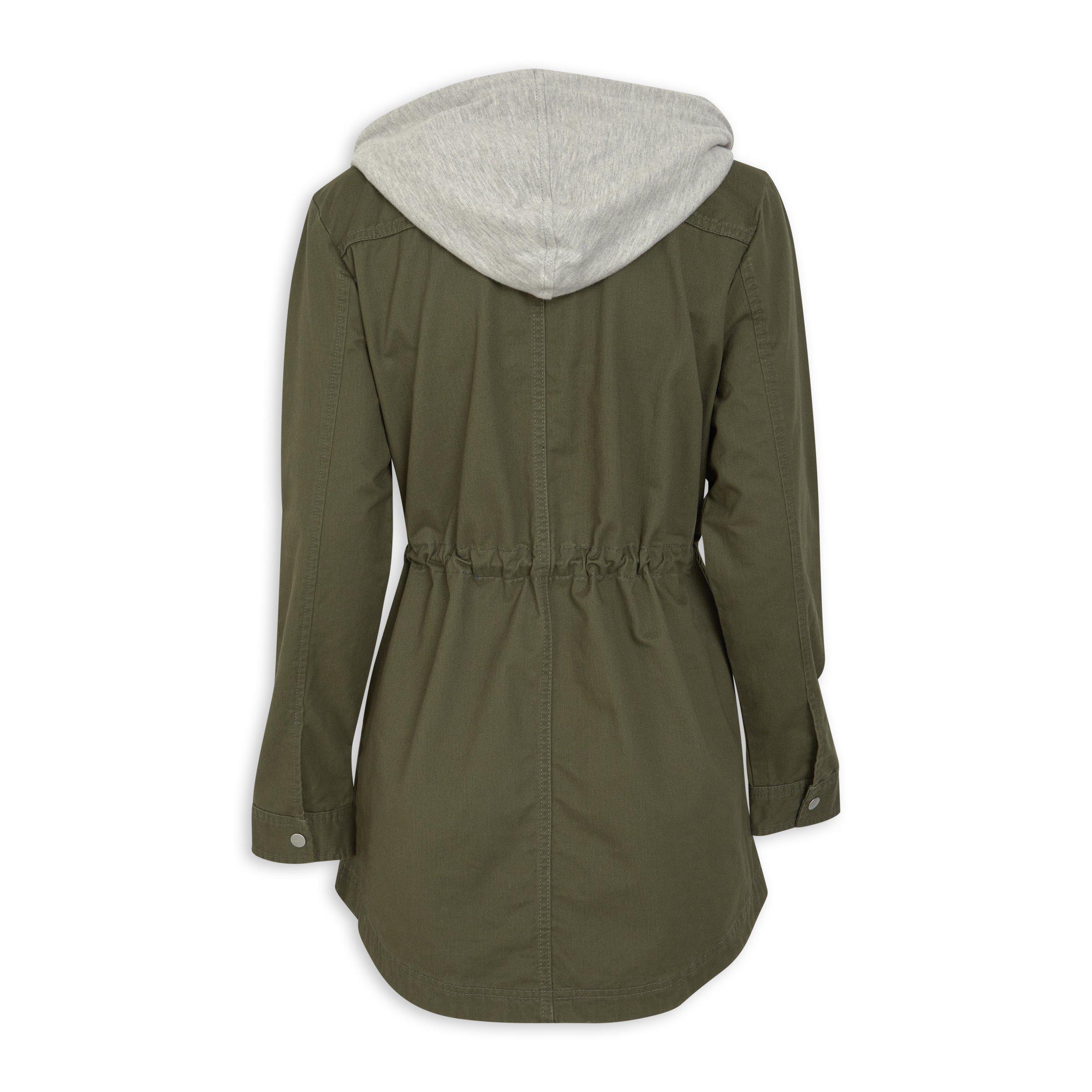 Khaki Green Utility Parka Jacket (3191167) | Identity