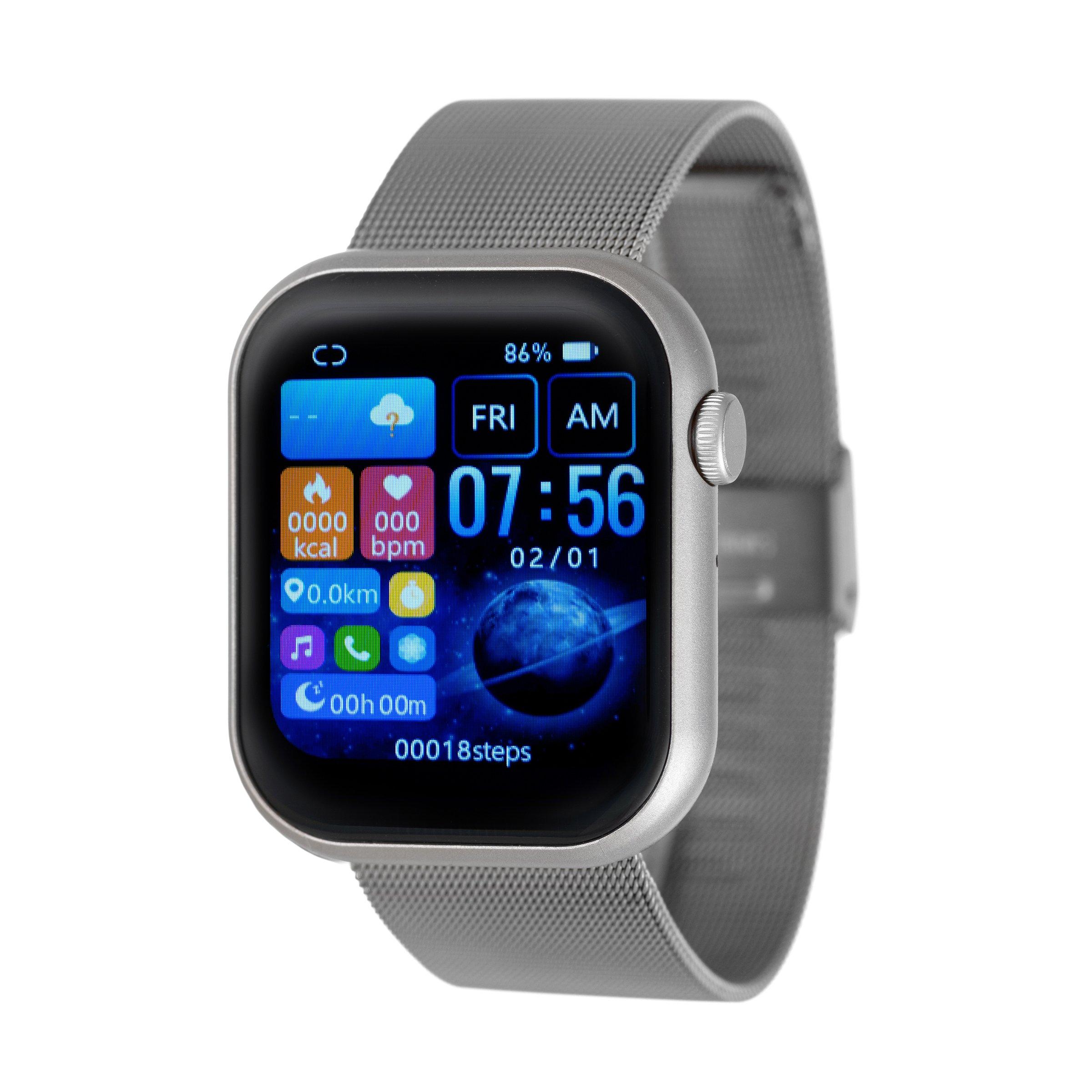 Silver Mesh Smart Watch (3191444) | RVLRI