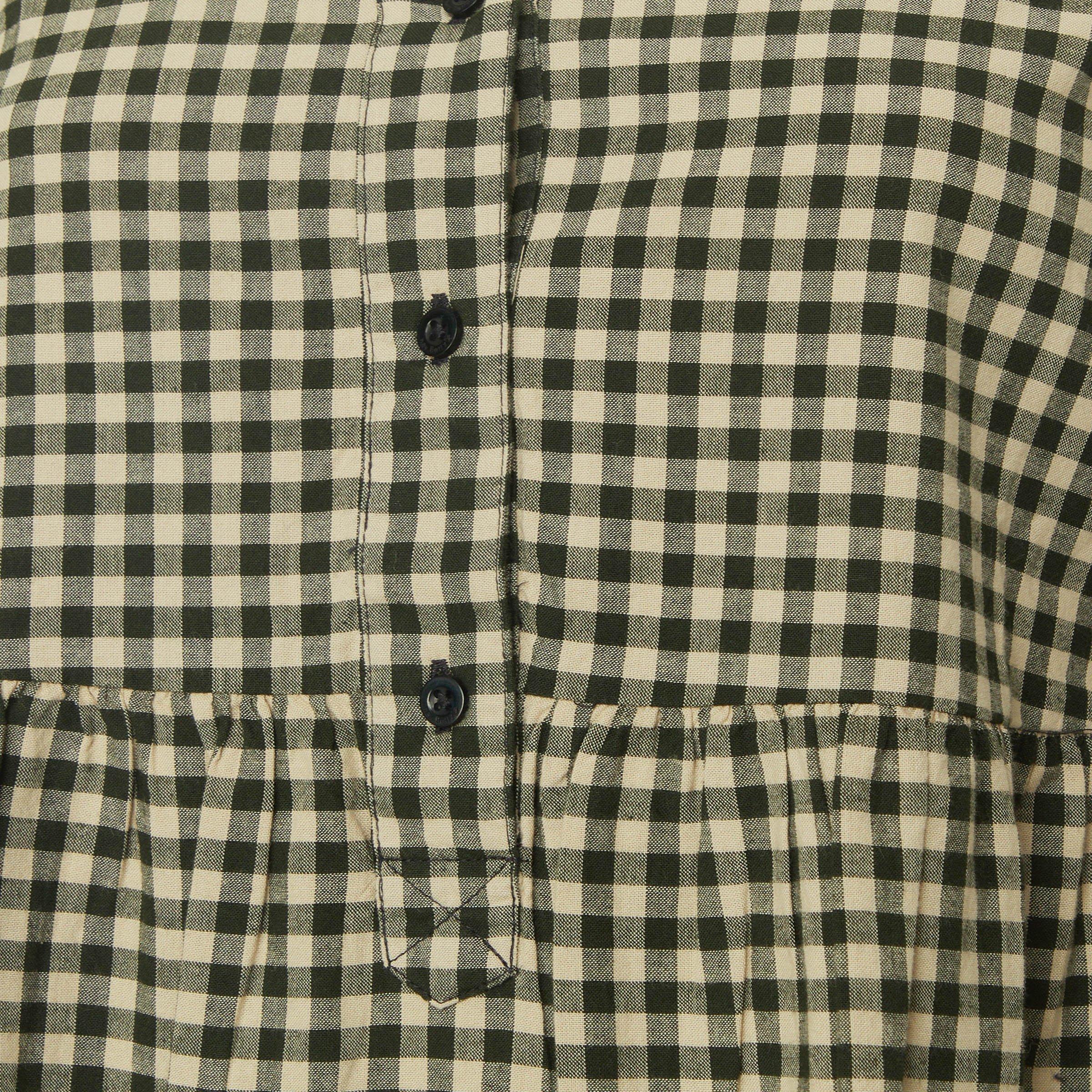 Black and Beige Check Tiered Dress (3191709) | Hey Betty