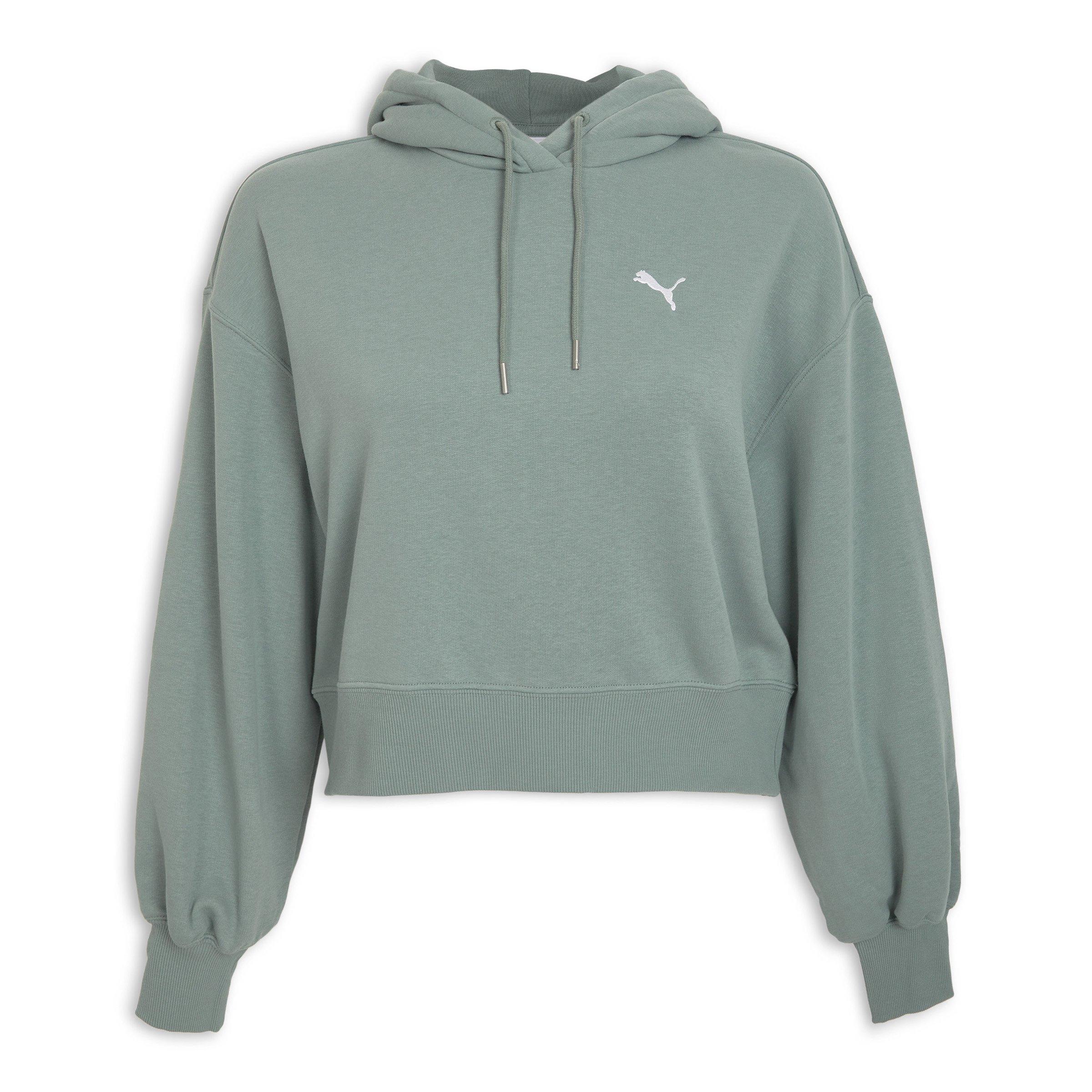 Seafoam Essentials Relaxed Cropped Hoodie (3191777) | Puma