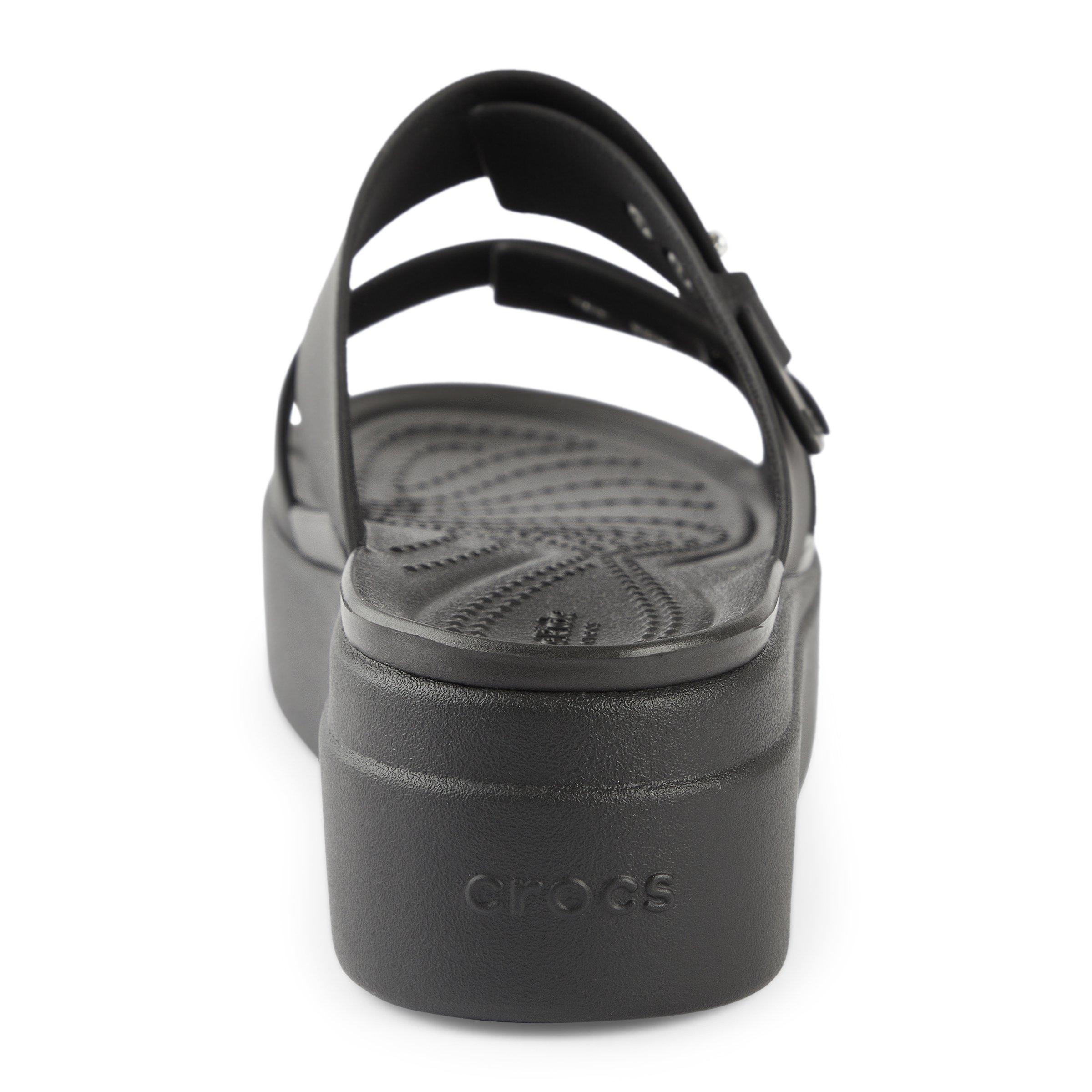 Black Brooklyn Buckle Low Wedge (3192118) | Crocs