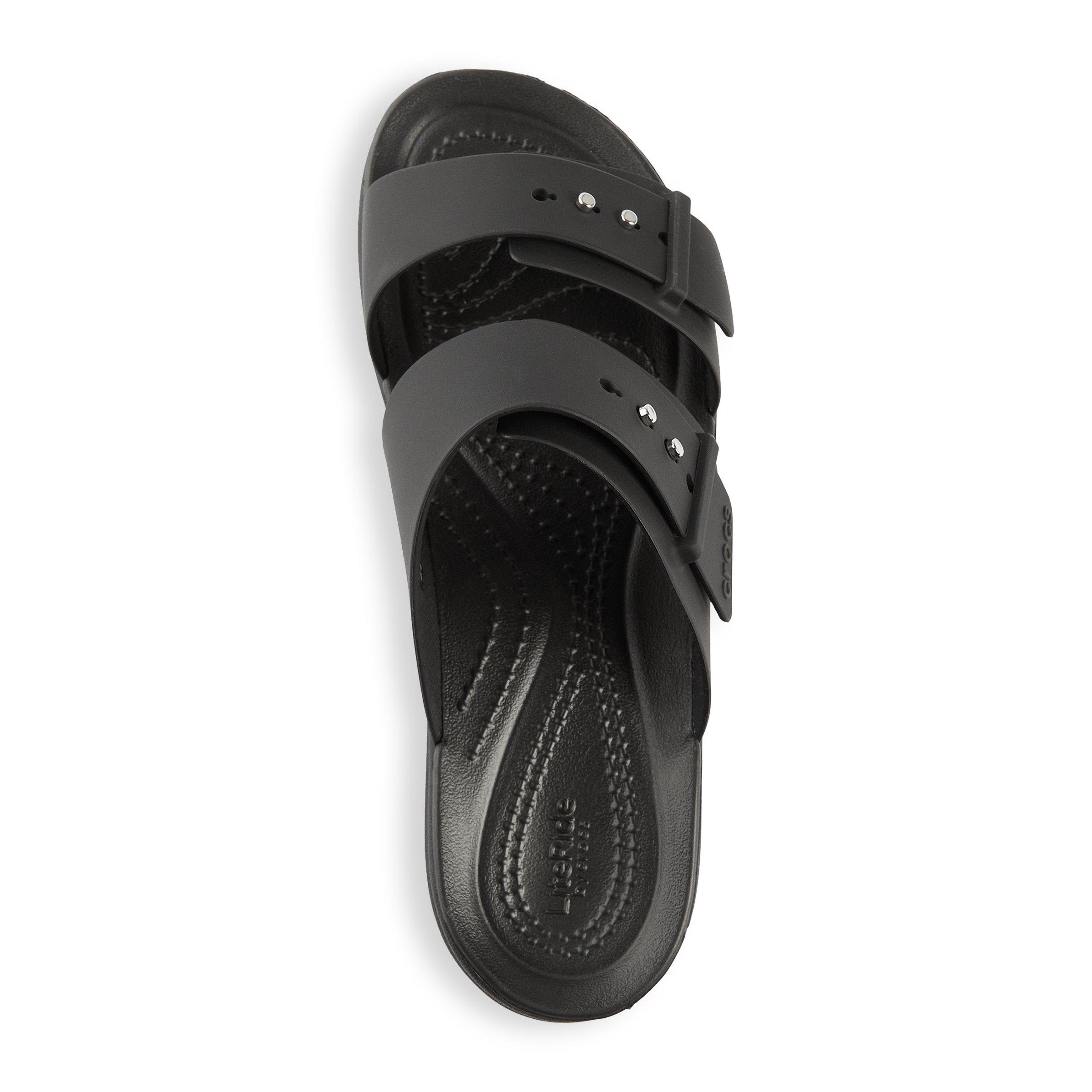 Black くろすけ Brooklyn Crocs | (3192118) Wedge Low Buckle アニメ