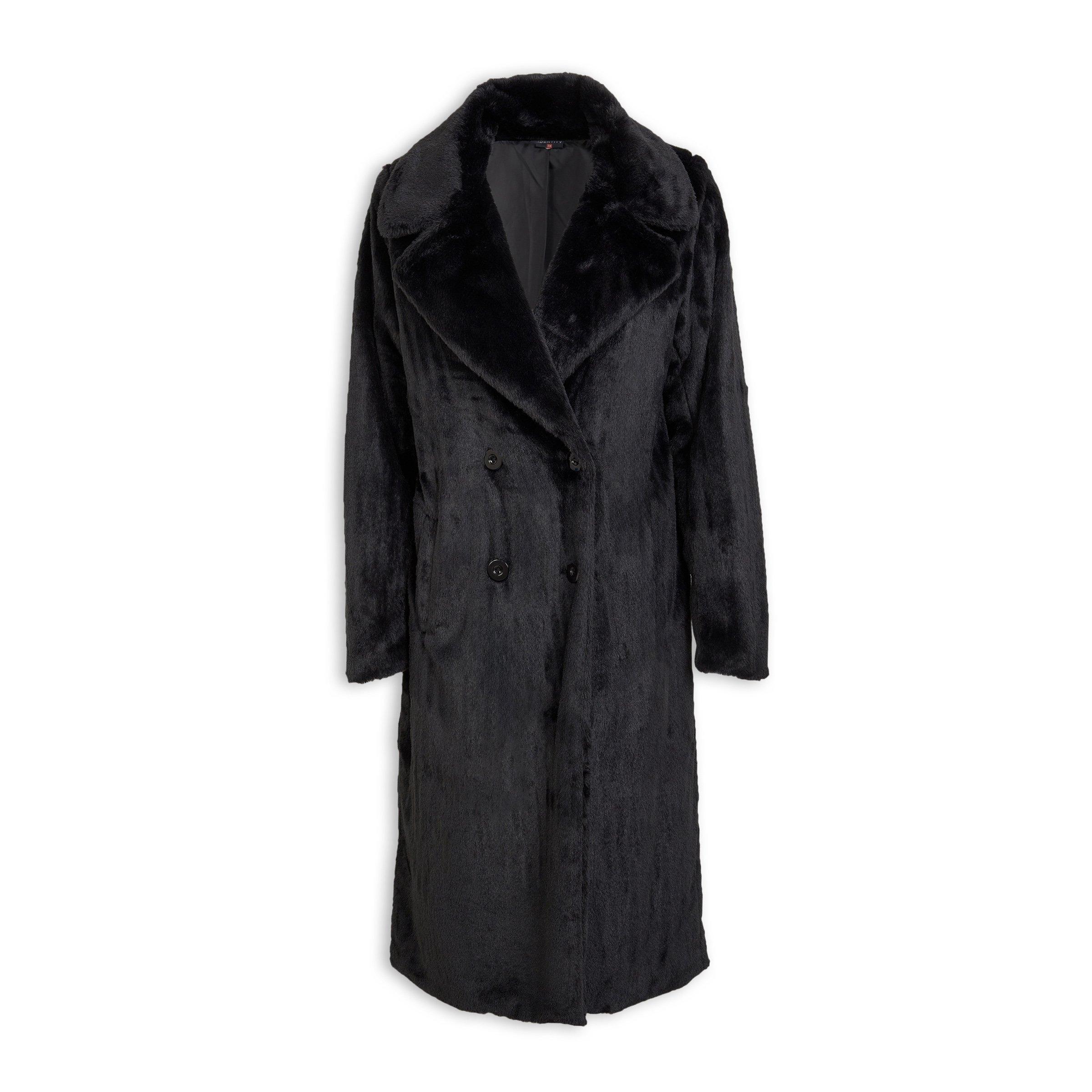 Black Faux Fur Coat (3193335) | Identity