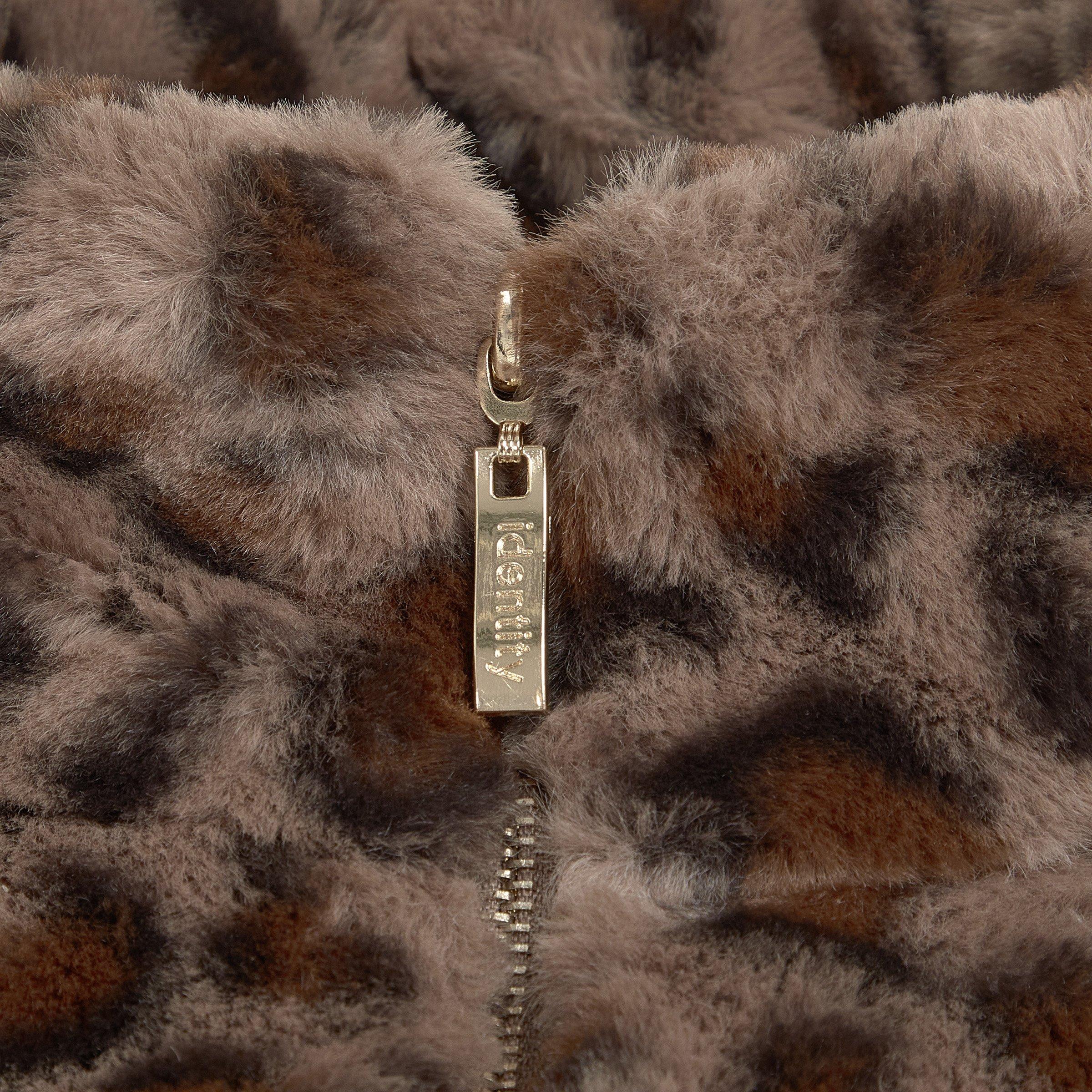 Brown Animal Print Fluffy Jacket (3194350) | Identity