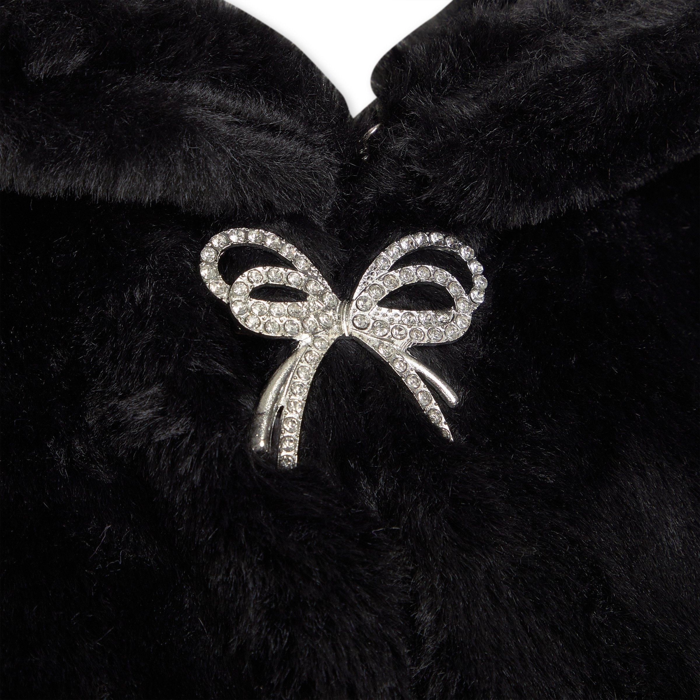 fetico fur knit bead embroidered bolero