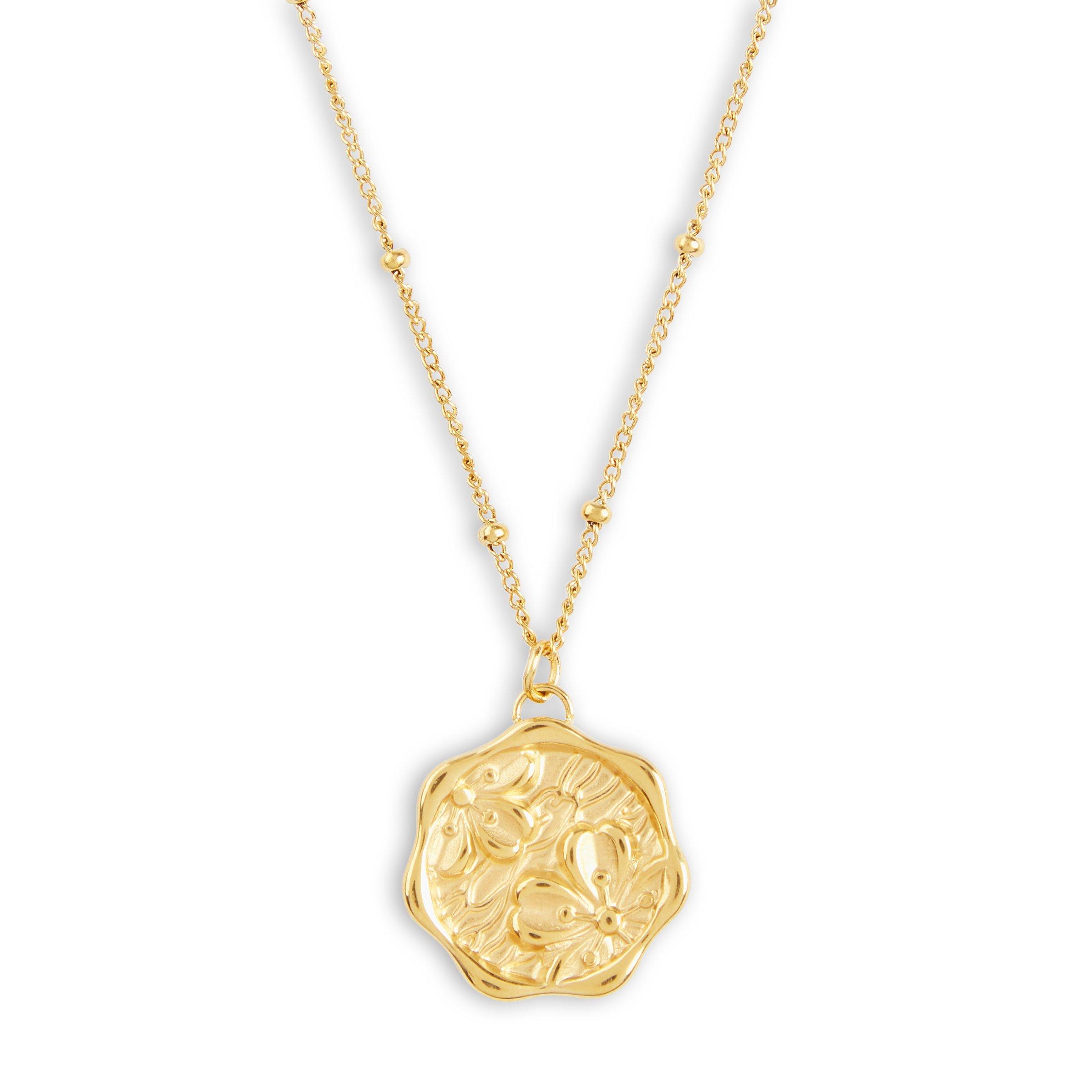 Gold Flower Dainty Necklace (3194680) | Zackia