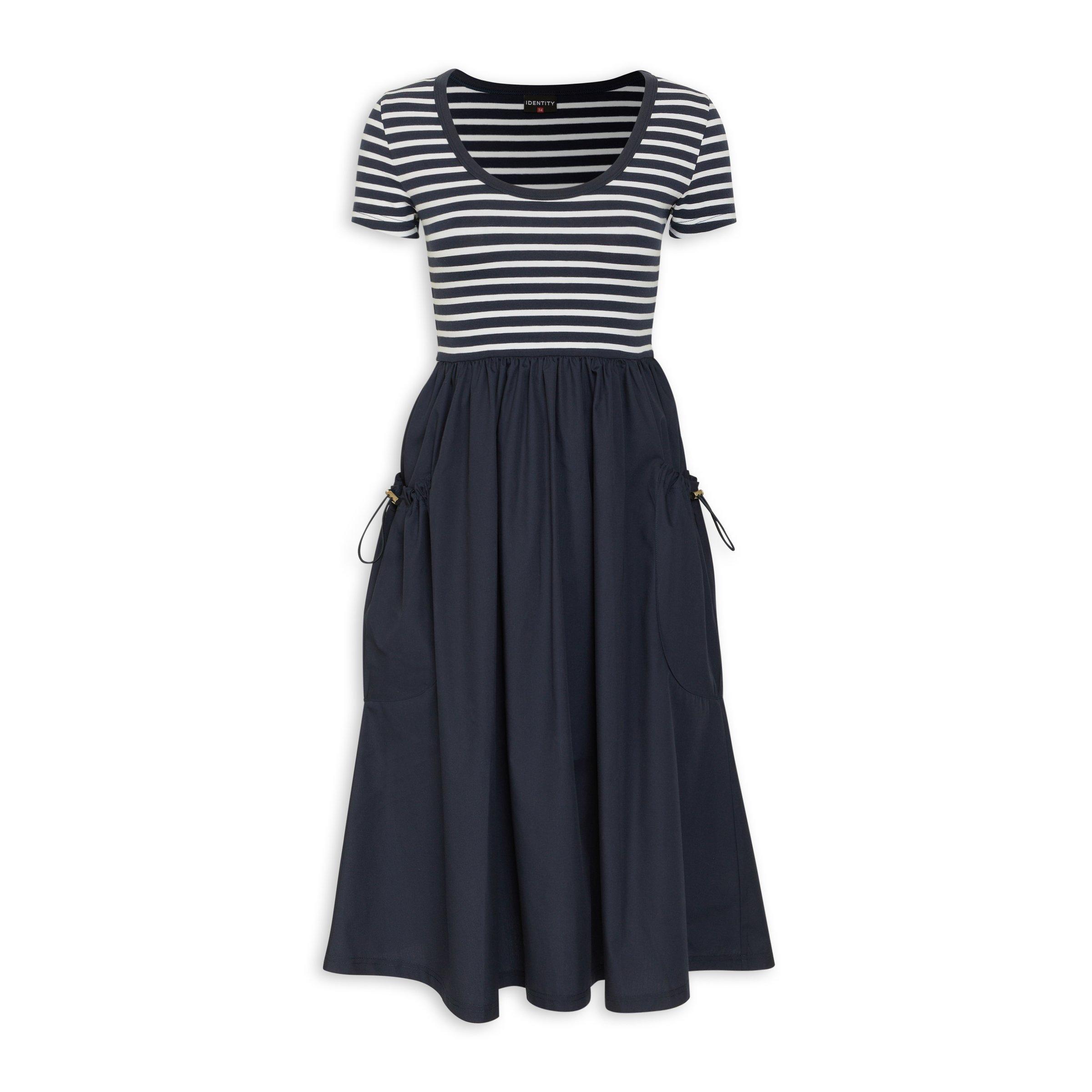 Striped Fit and Flare Dress (3195129) | Identity