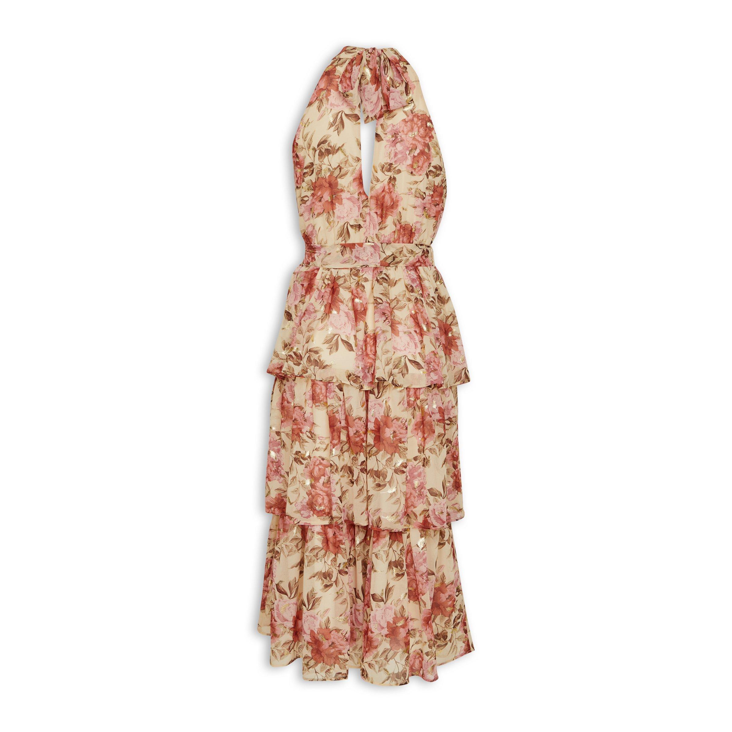 Rose chiffon dress sales