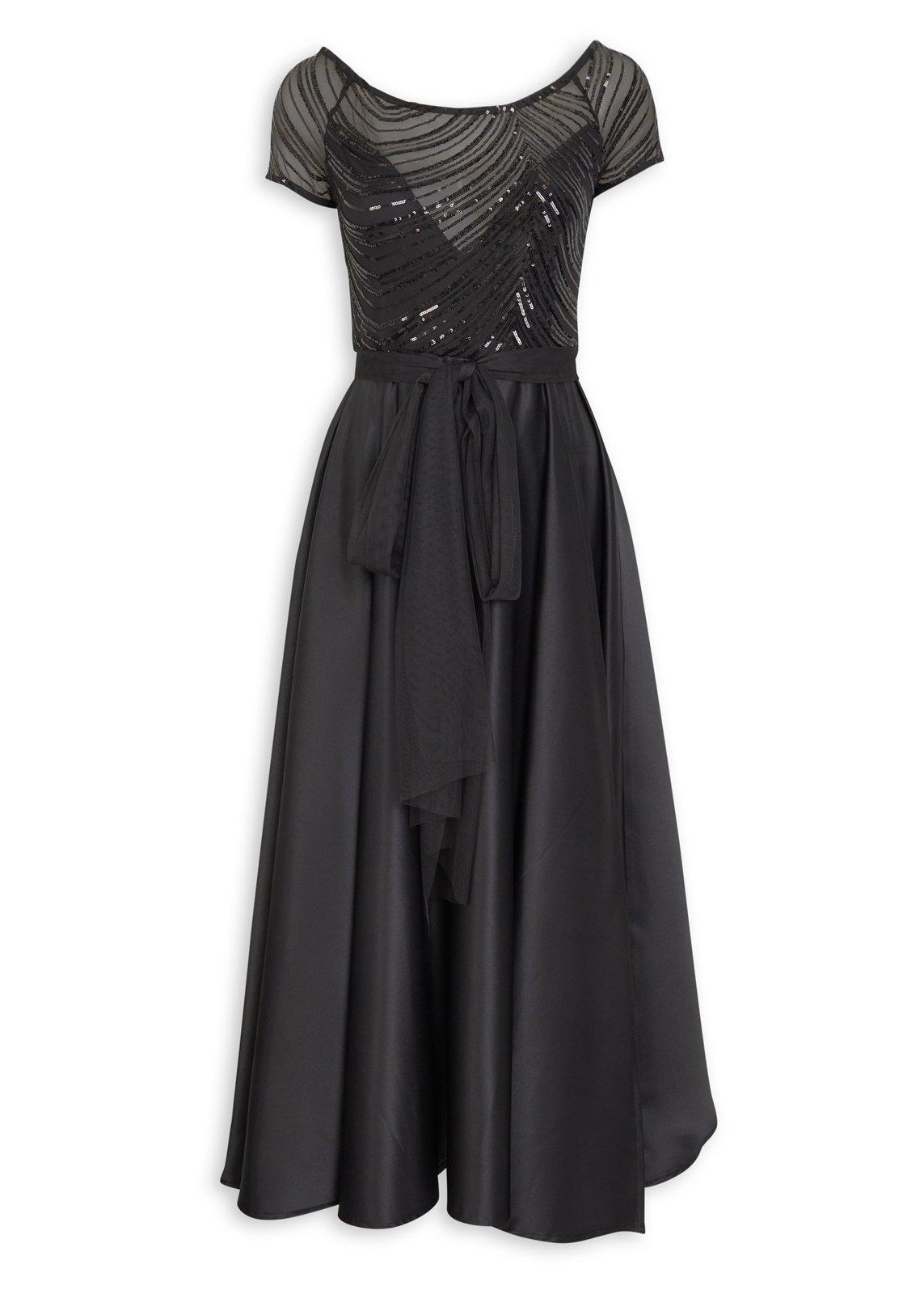 sachin and babi light blue dress Black Sequin Gown main image 0