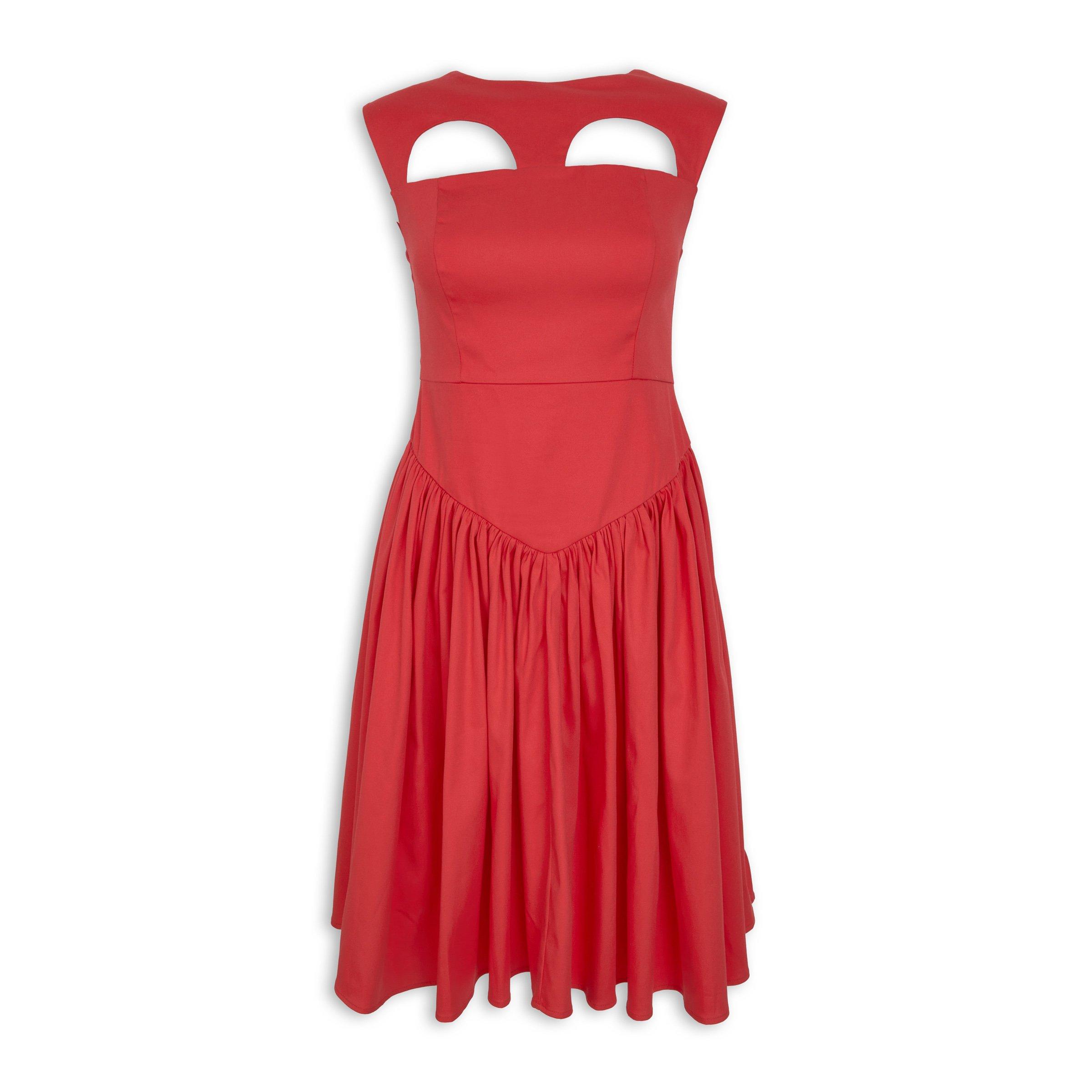Red casual mini dress top