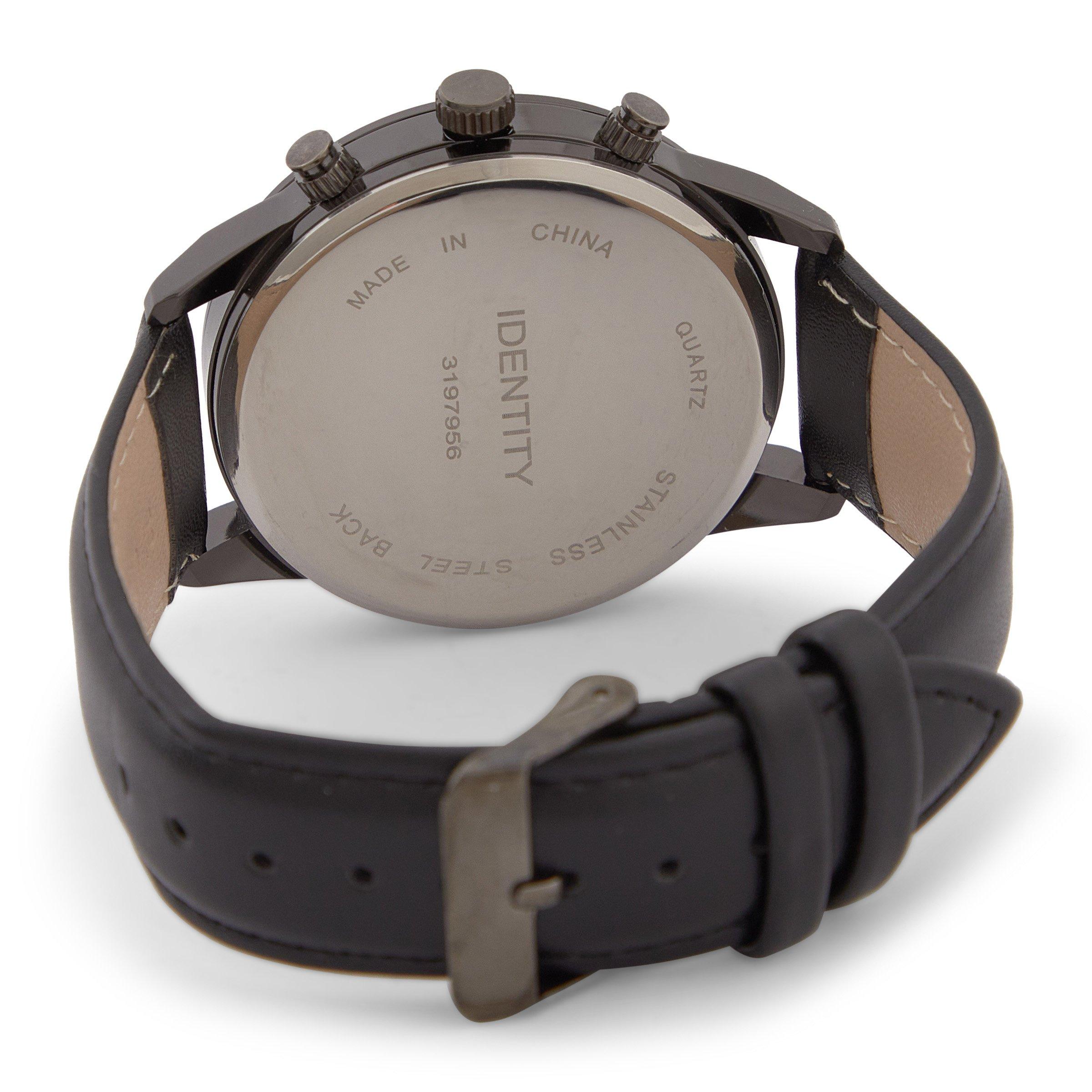 Black Pu Strap Watch (3197956) | Identity