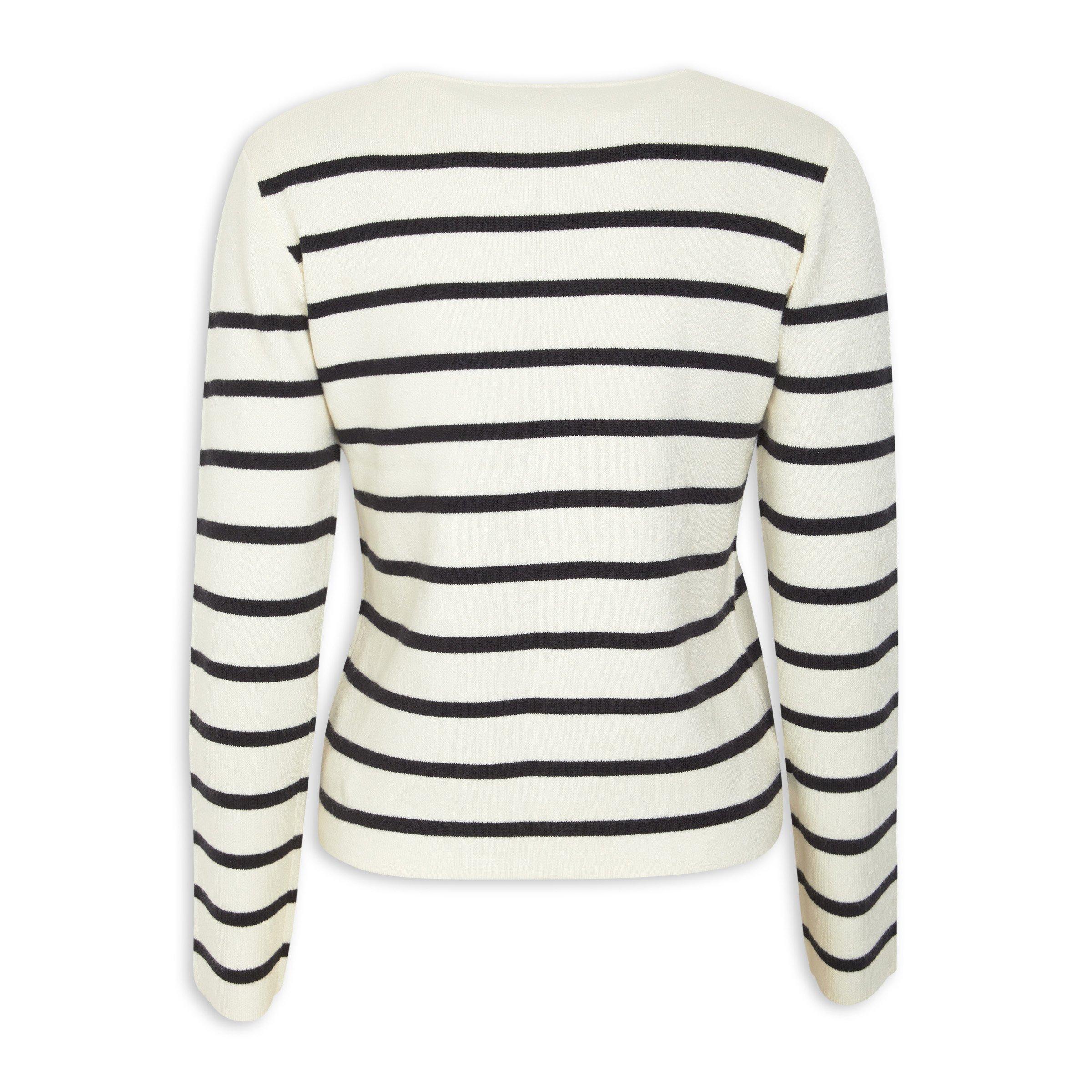 White Striped Cardigan (3197957) | Identity
