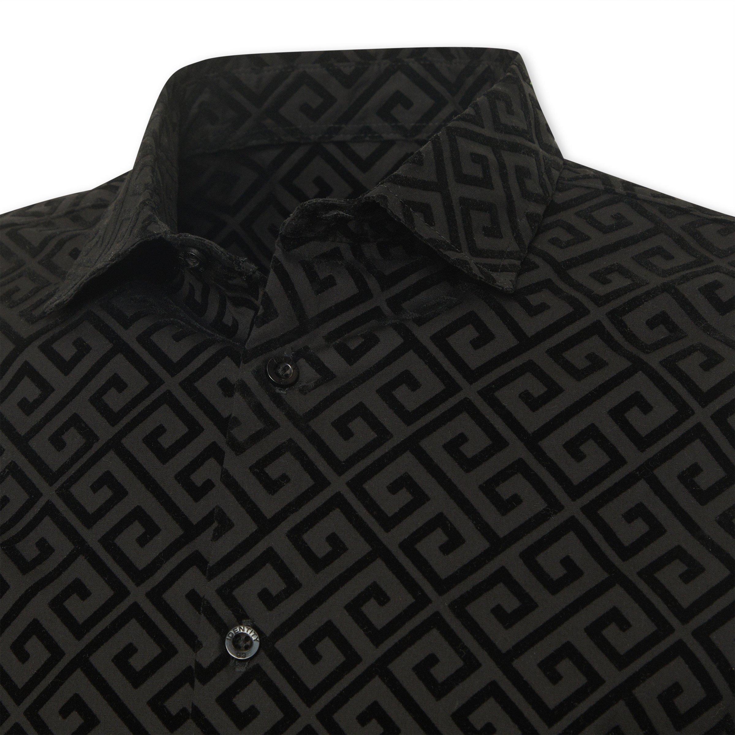 princess polly baby blue dress Black Dress Shirt Men | Solid Black Performance Shirt