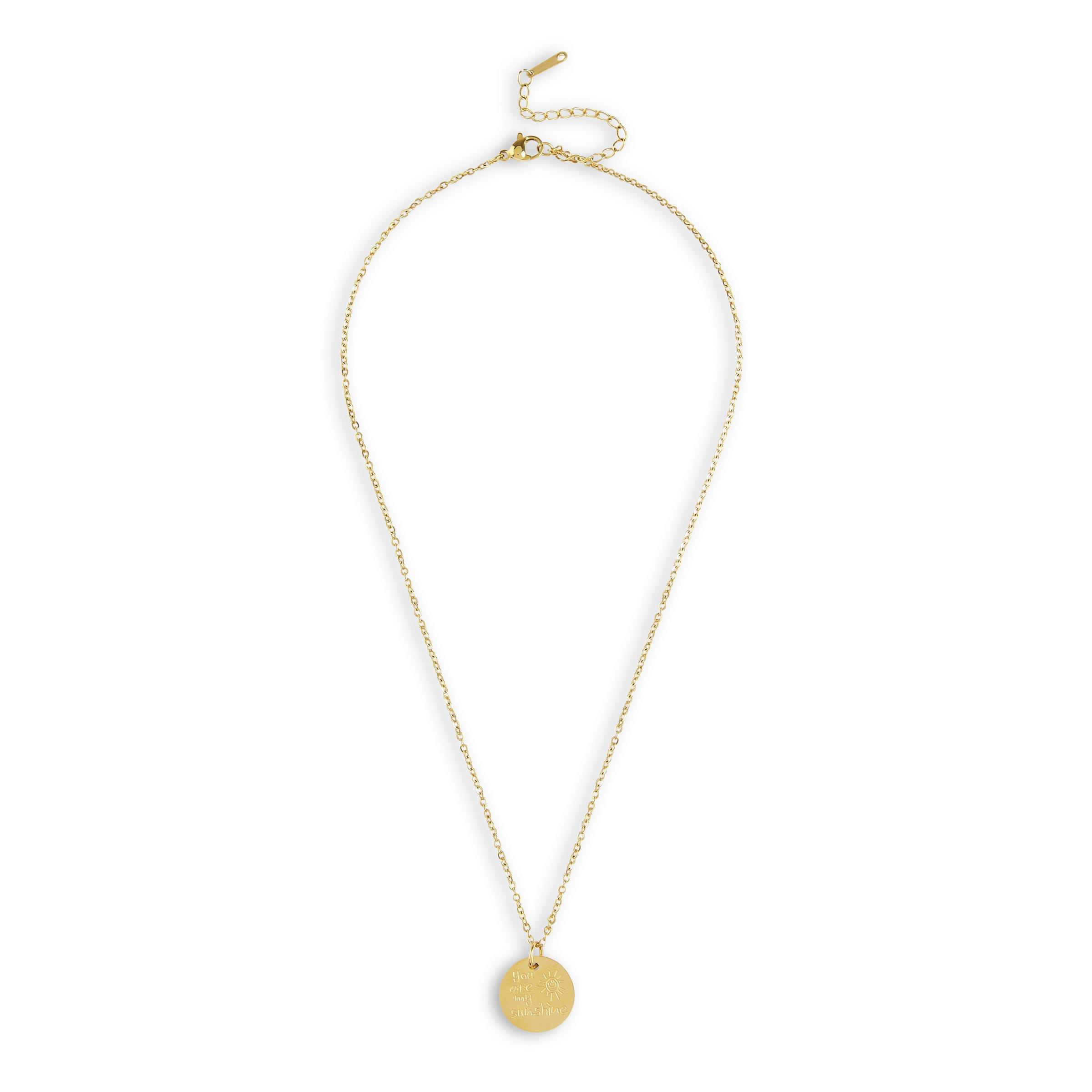 Gold Plated My Sunshine Necklace (3198996) | Zackia
