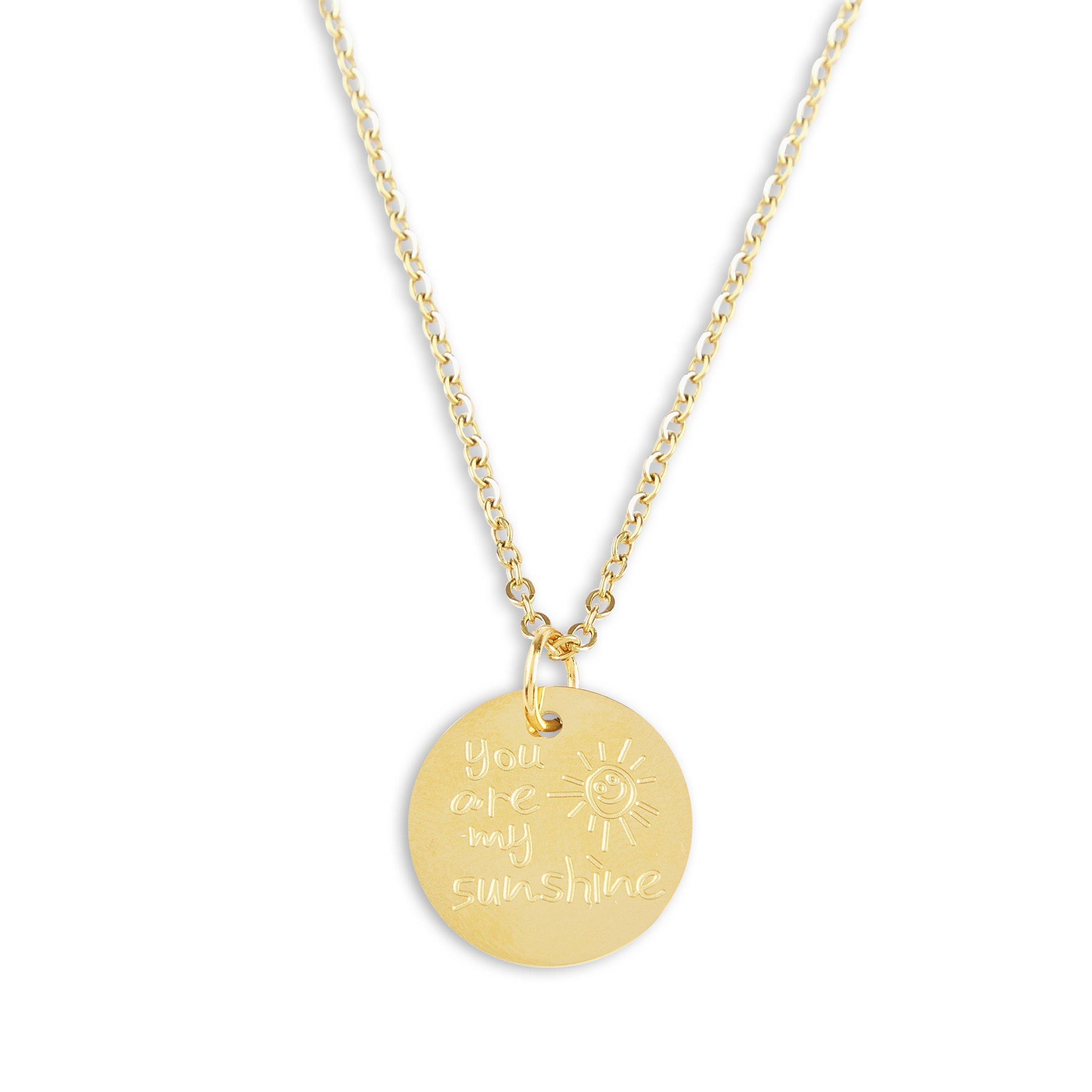 Gold Plated My Sunshine Necklace (3198996) | Zackia