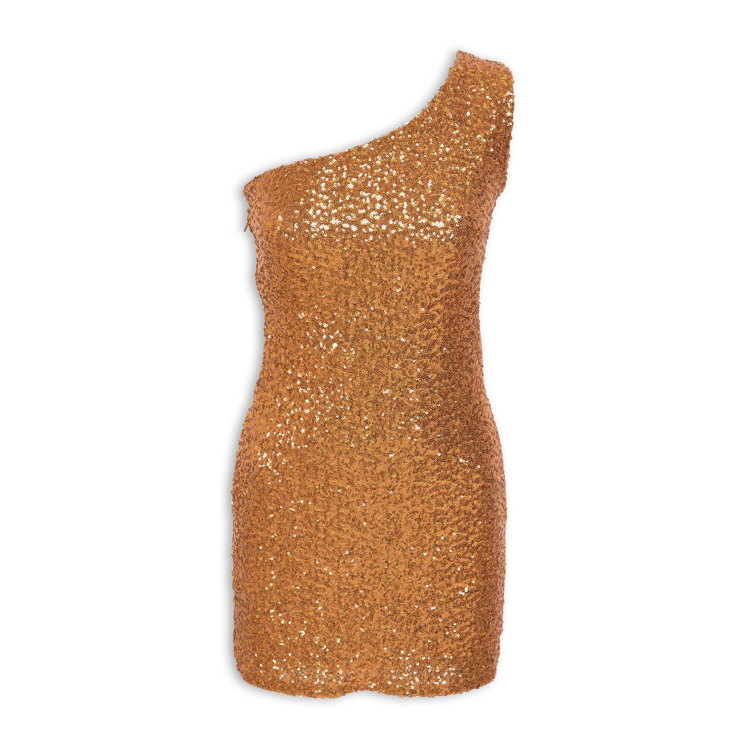 Orange Sequins One Shoulder Mini Dress 3199383 Koukla