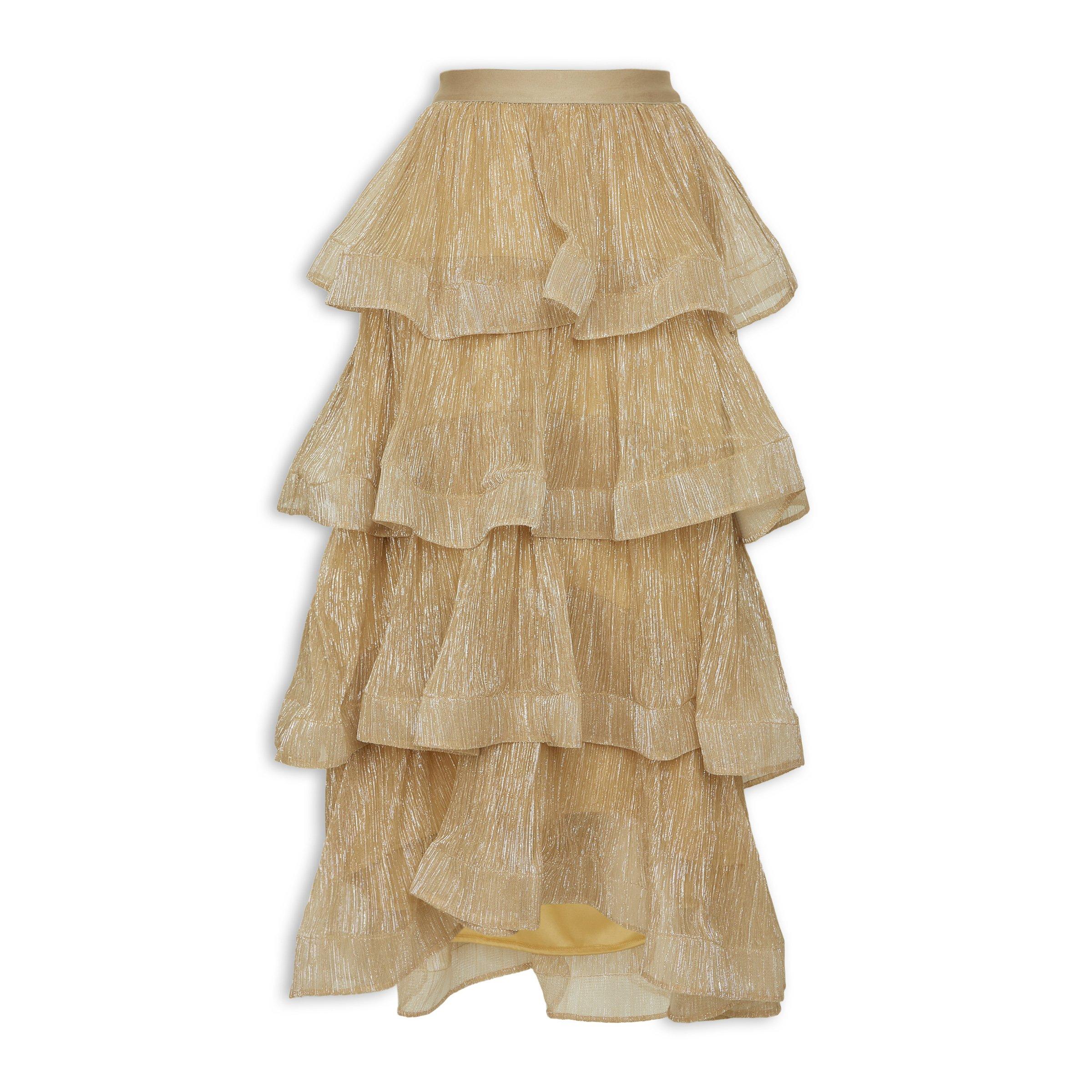 Gold Plisse Skirt 3199589 Phenomena