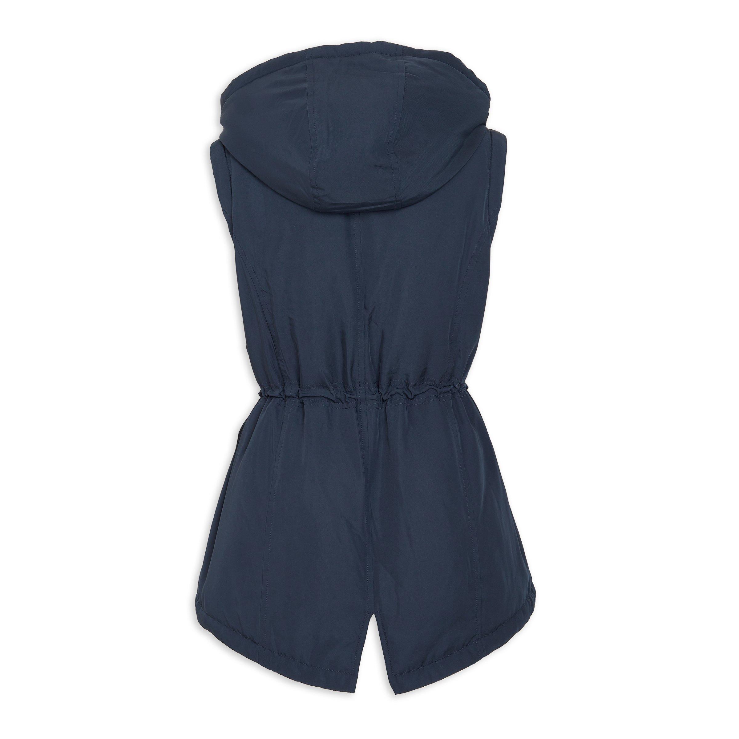 Navy Sleeveless Parka Jacket (3199744) | Identity