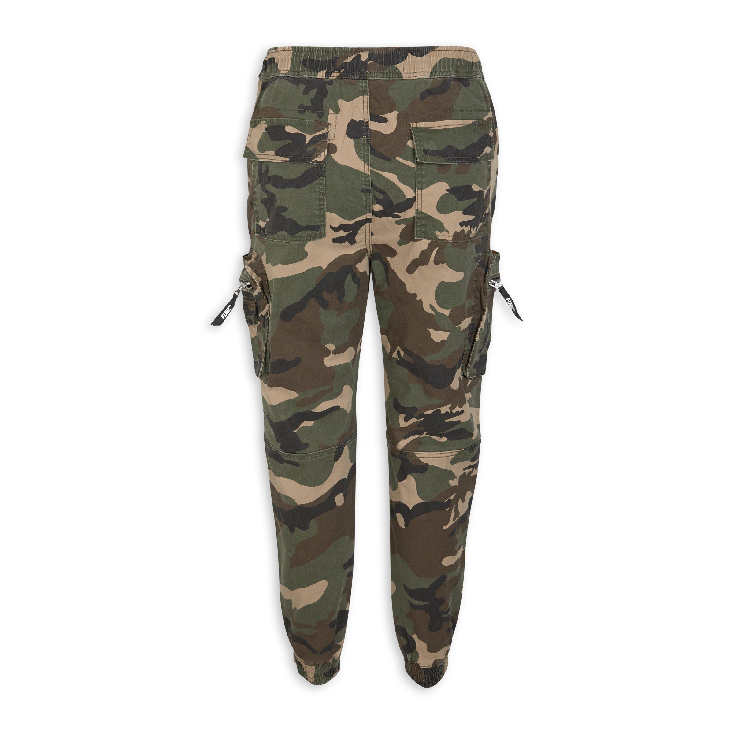 Green Camo Print Cargo Jogger Pants (3199942) | Fuel